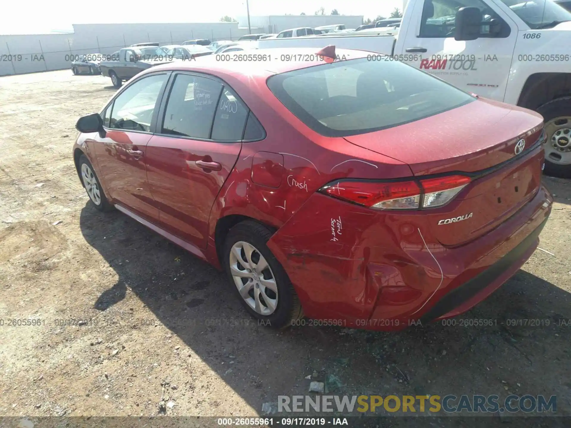 3 Photograph of a damaged car JTDEPRAE8LJ044035 TOYOTA COROLLA 2020