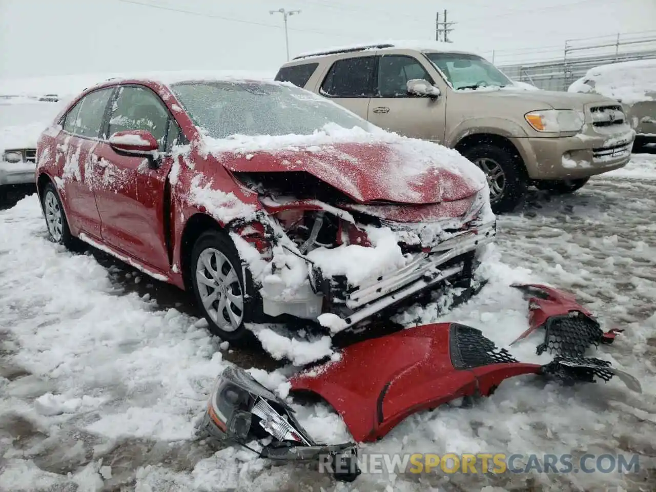 1 Photograph of a damaged car JTDEPRAE8LJ044259 TOYOTA COROLLA 2020