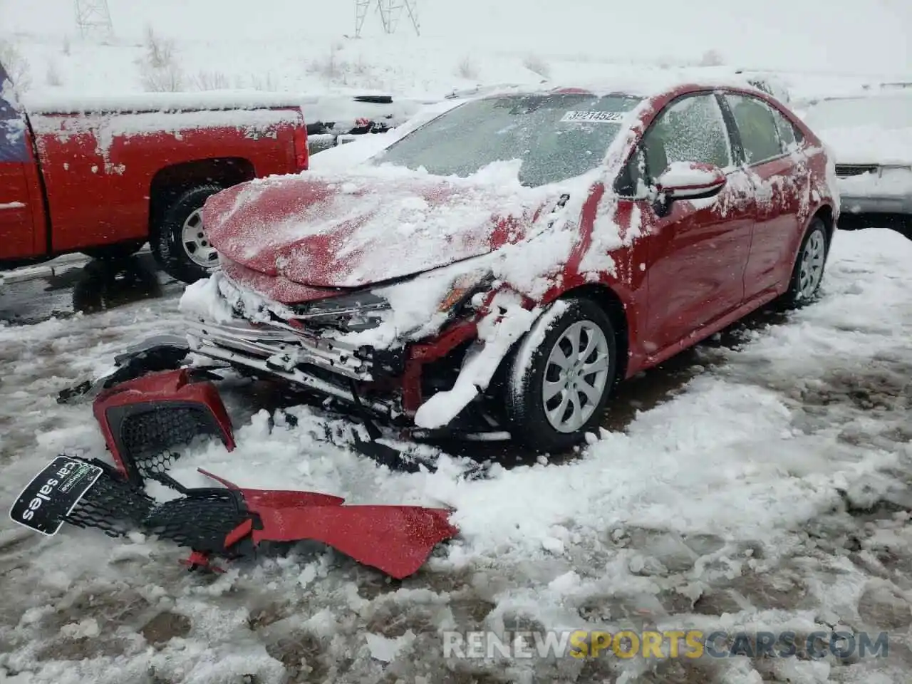 2 Photograph of a damaged car JTDEPRAE8LJ044259 TOYOTA COROLLA 2020