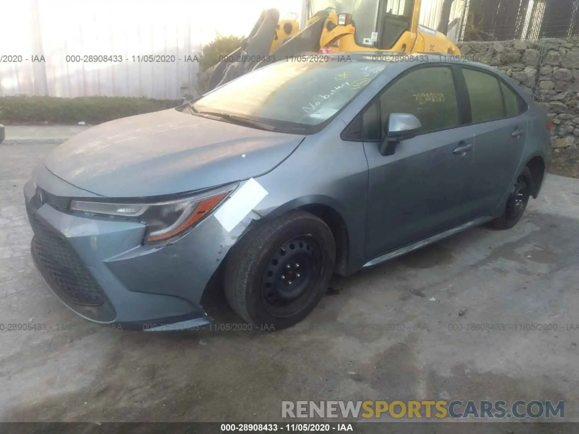 2 Photograph of a damaged car JTDEPRAE8LJ044262 TOYOTA COROLLA 2020