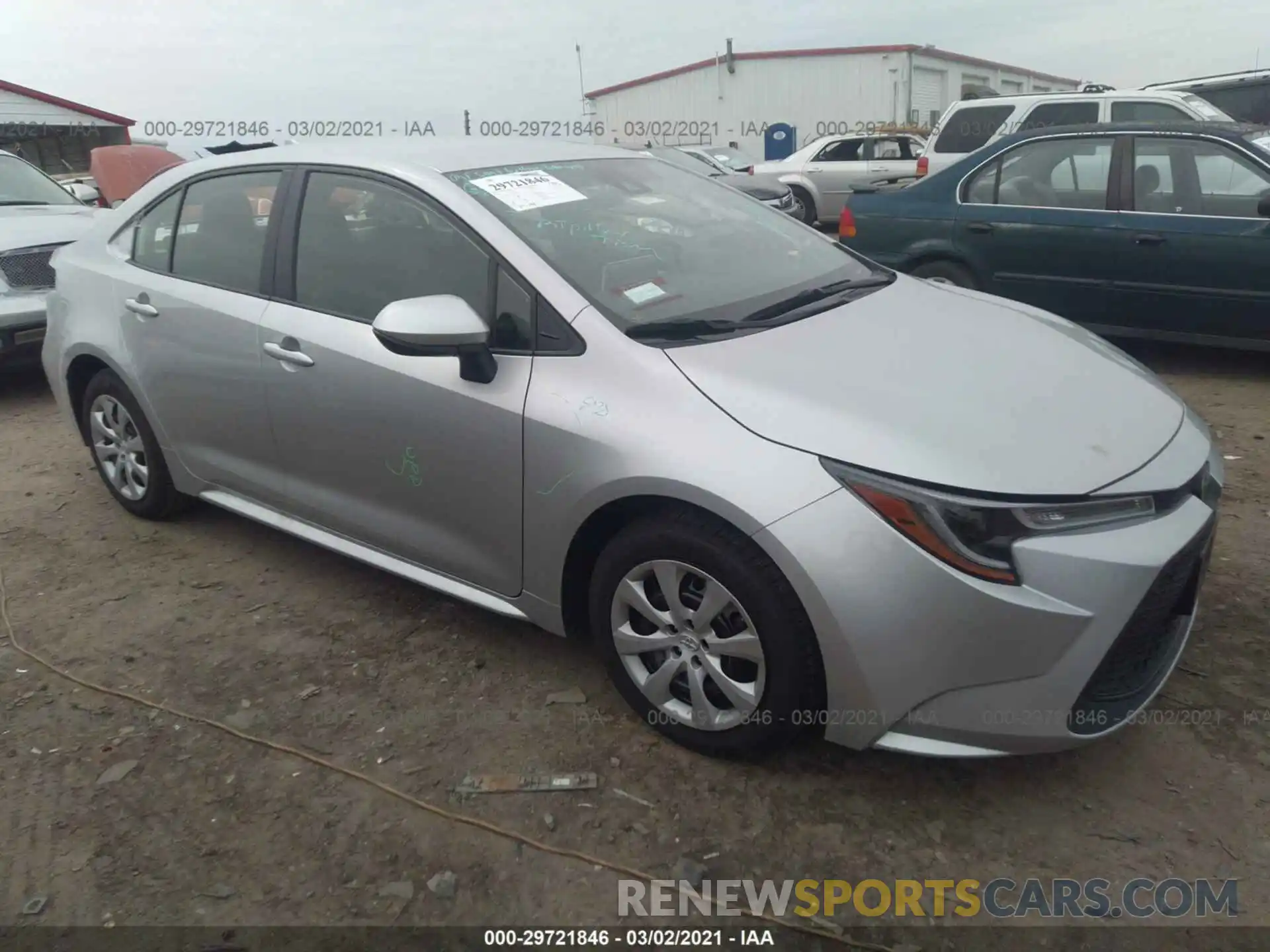 1 Photograph of a damaged car JTDEPRAE8LJ044407 TOYOTA COROLLA 2020