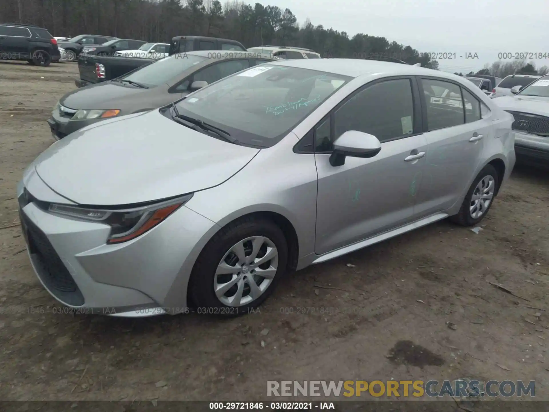 2 Photograph of a damaged car JTDEPRAE8LJ044407 TOYOTA COROLLA 2020