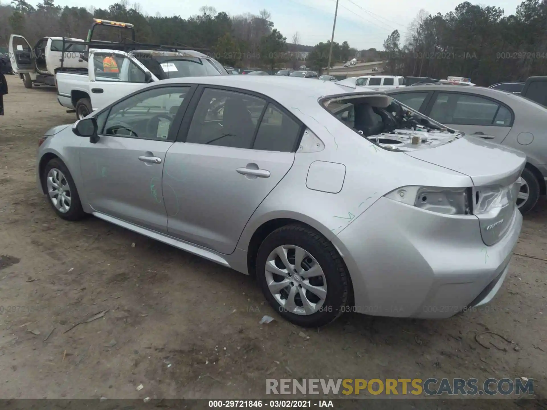 3 Photograph of a damaged car JTDEPRAE8LJ044407 TOYOTA COROLLA 2020