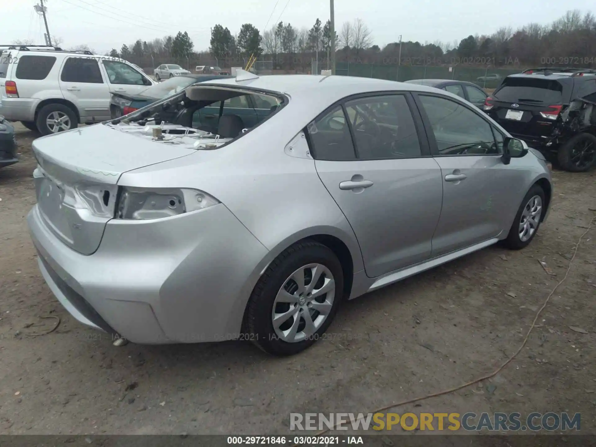 4 Photograph of a damaged car JTDEPRAE8LJ044407 TOYOTA COROLLA 2020