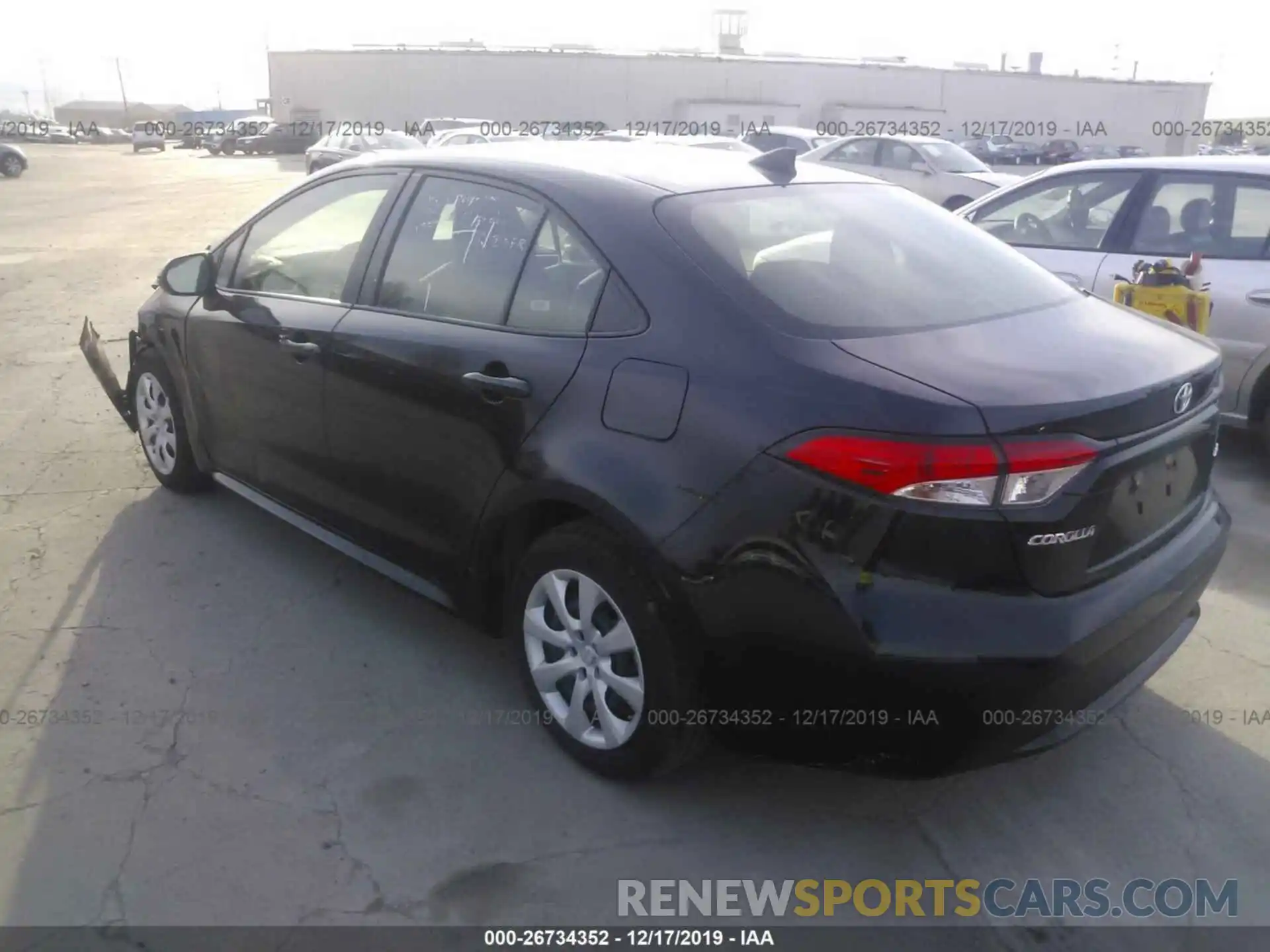 3 Photograph of a damaged car JTDEPRAE8LJ045153 TOYOTA COROLLA 2020