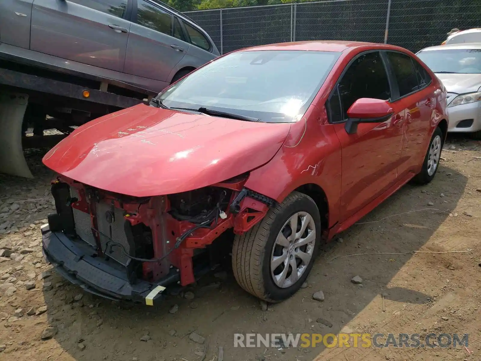 2 Photograph of a damaged car JTDEPRAE8LJ045640 TOYOTA COROLLA 2020