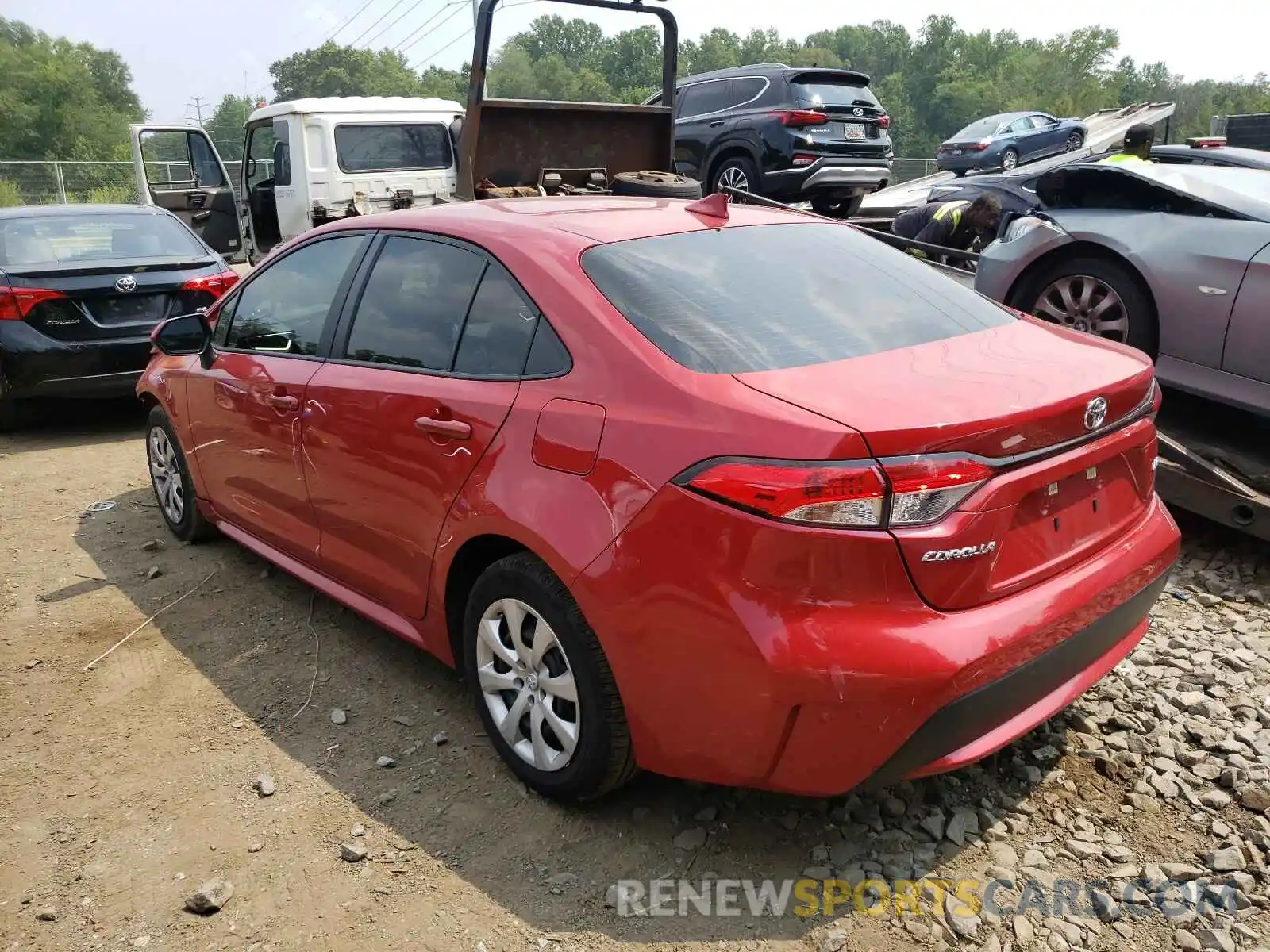 3 Photograph of a damaged car JTDEPRAE8LJ045640 TOYOTA COROLLA 2020