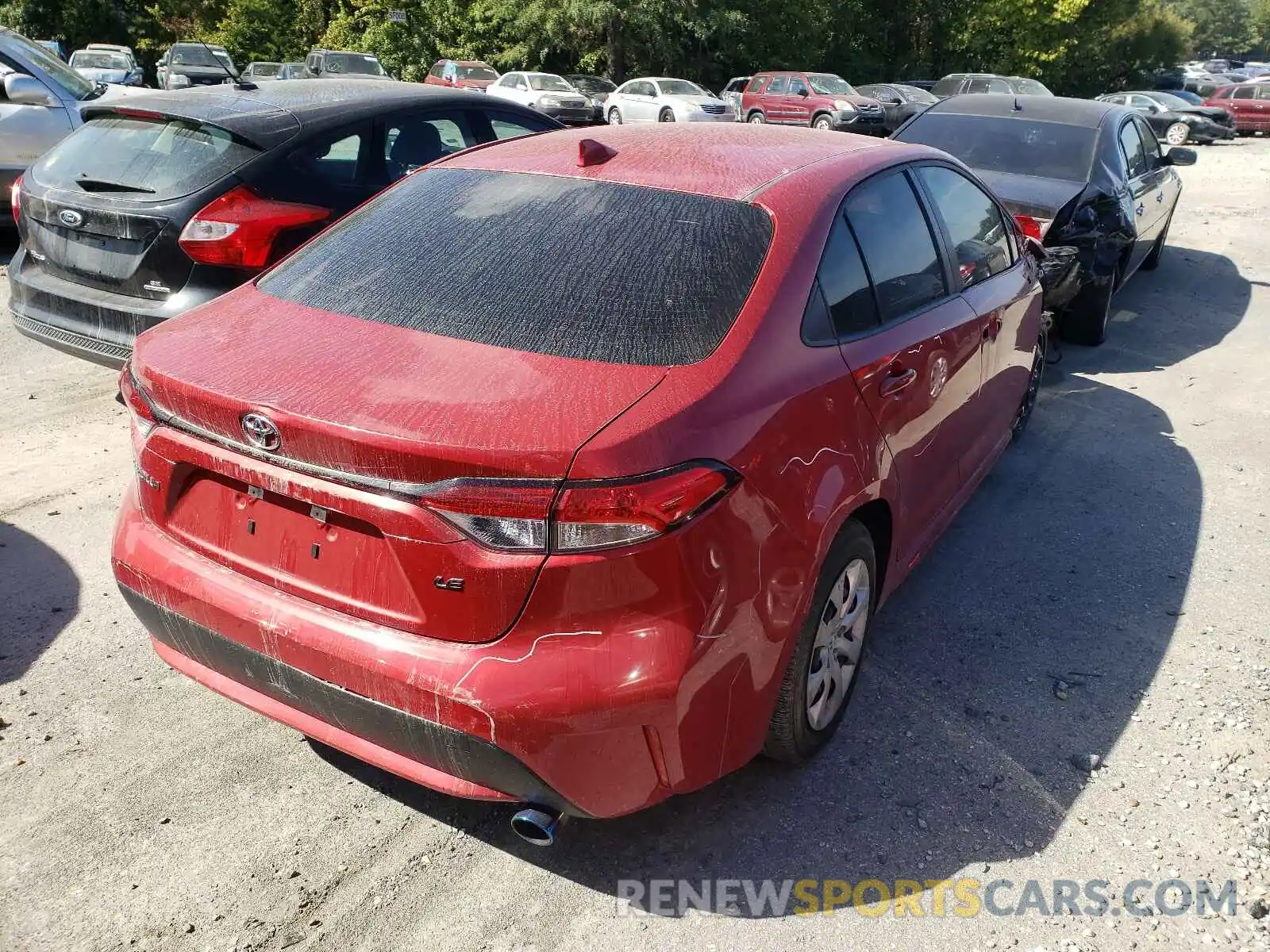 4 Photograph of a damaged car JTDEPRAE8LJ045640 TOYOTA COROLLA 2020