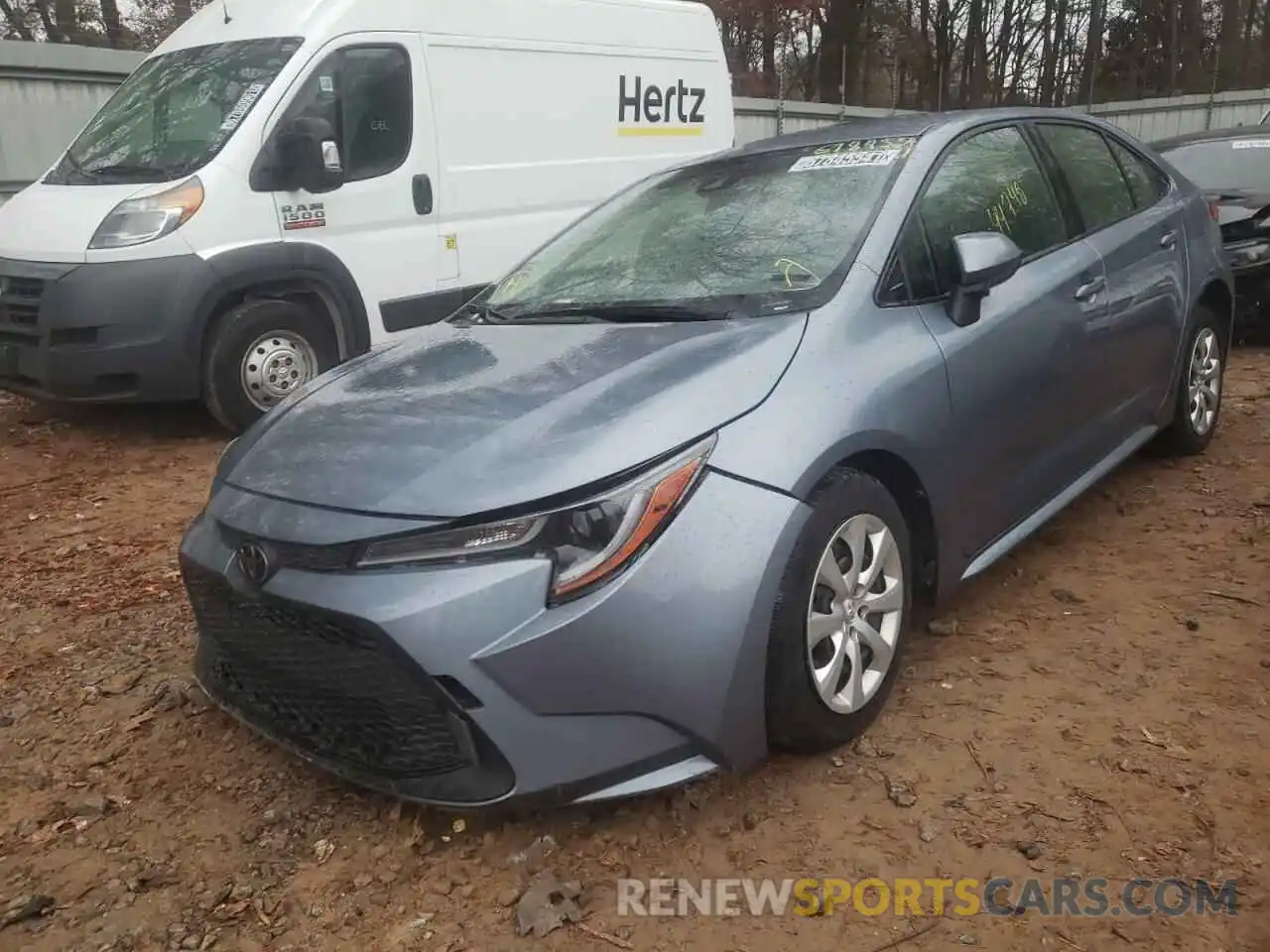 2 Photograph of a damaged car JTDEPRAE8LJ045783 TOYOTA COROLLA 2020