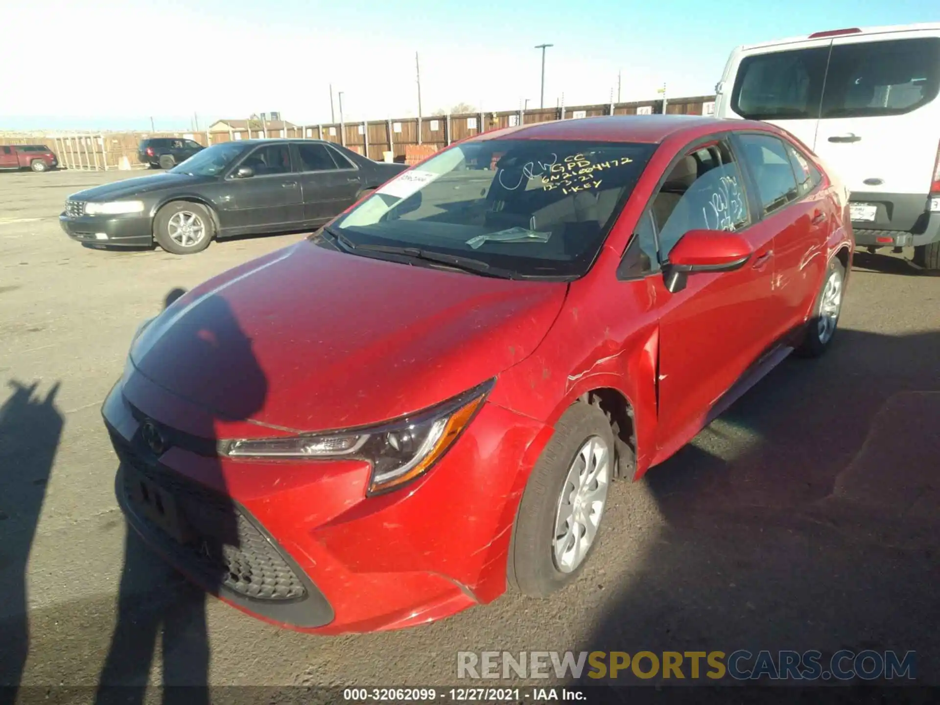 2 Photograph of a damaged car JTDEPRAE8LJ045797 TOYOTA COROLLA 2020