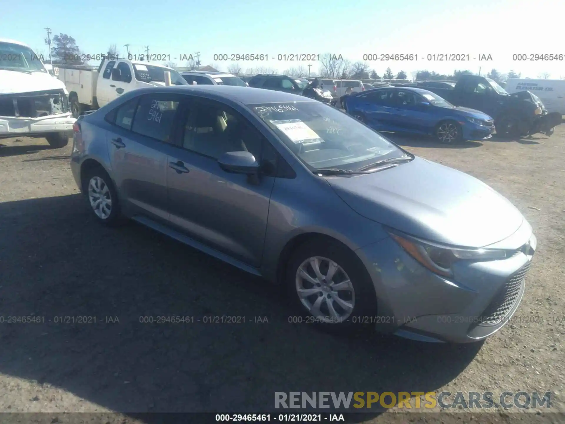 1 Photograph of a damaged car JTDEPRAE8LJ045816 TOYOTA COROLLA 2020