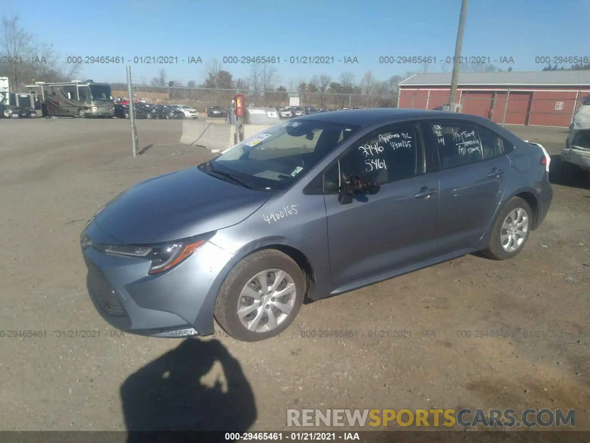 2 Photograph of a damaged car JTDEPRAE8LJ045816 TOYOTA COROLLA 2020