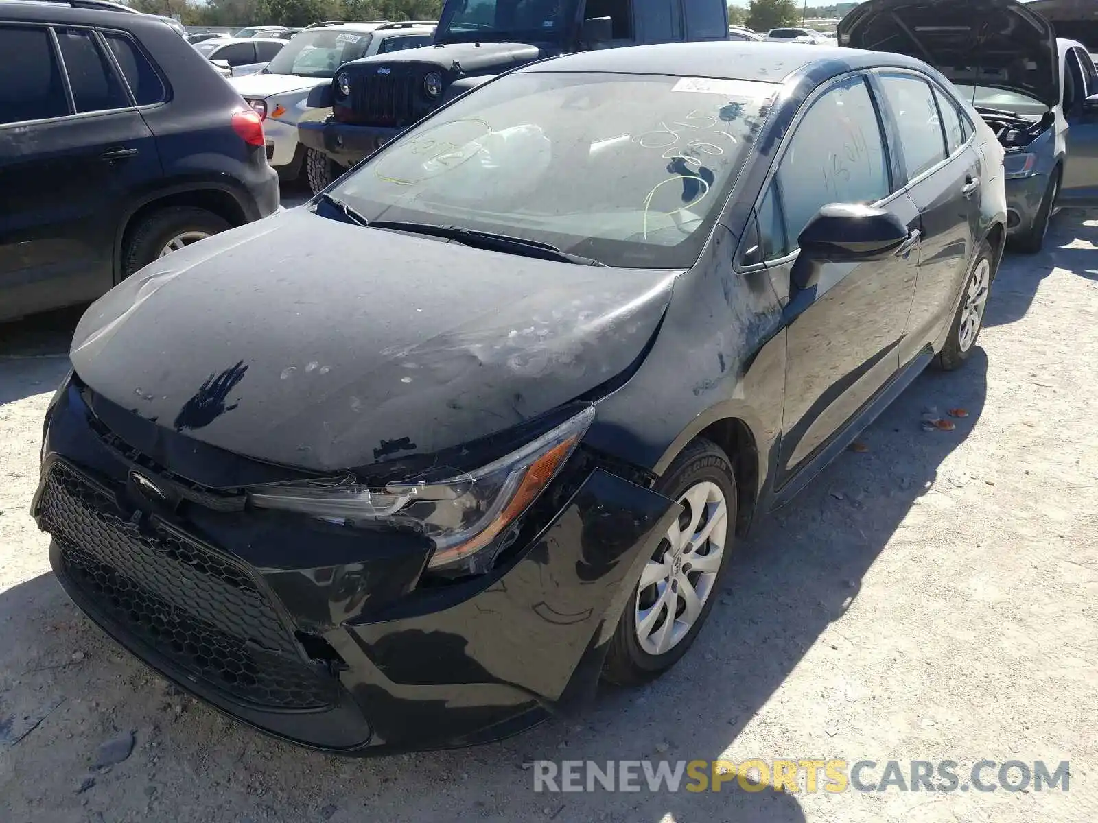 2 Photograph of a damaged car JTDEPRAE8LJ045881 TOYOTA COROLLA 2020