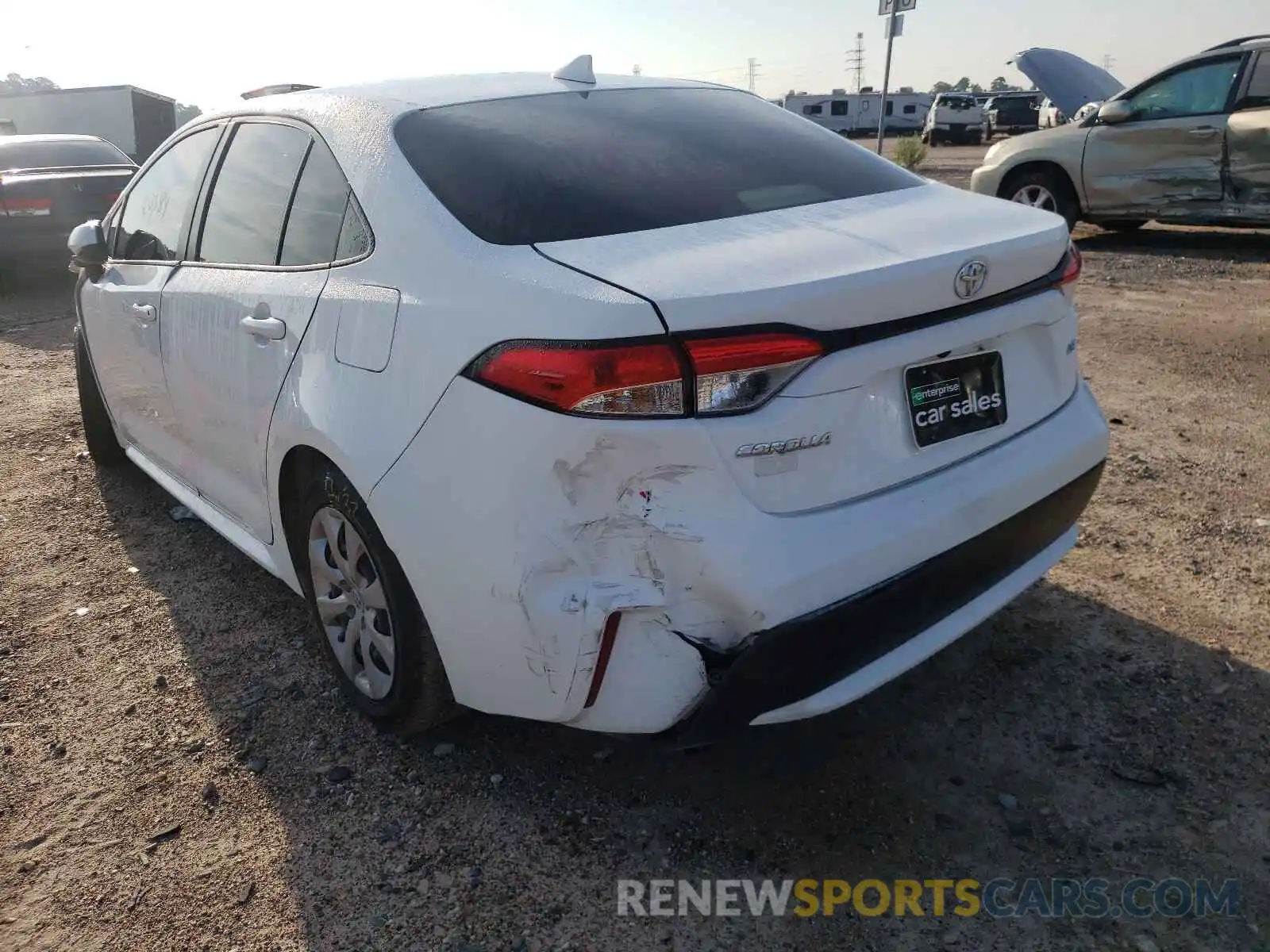 3 Photograph of a damaged car JTDEPRAE8LJ045914 TOYOTA COROLLA 2020