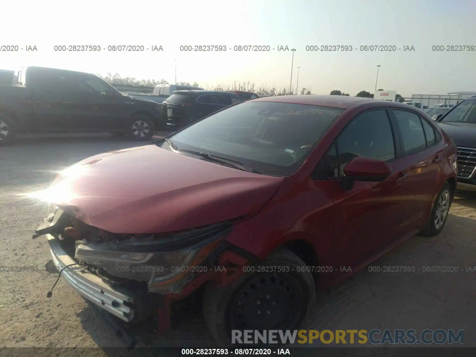 2 Photograph of a damaged car JTDEPRAE8LJ046139 TOYOTA COROLLA 2020