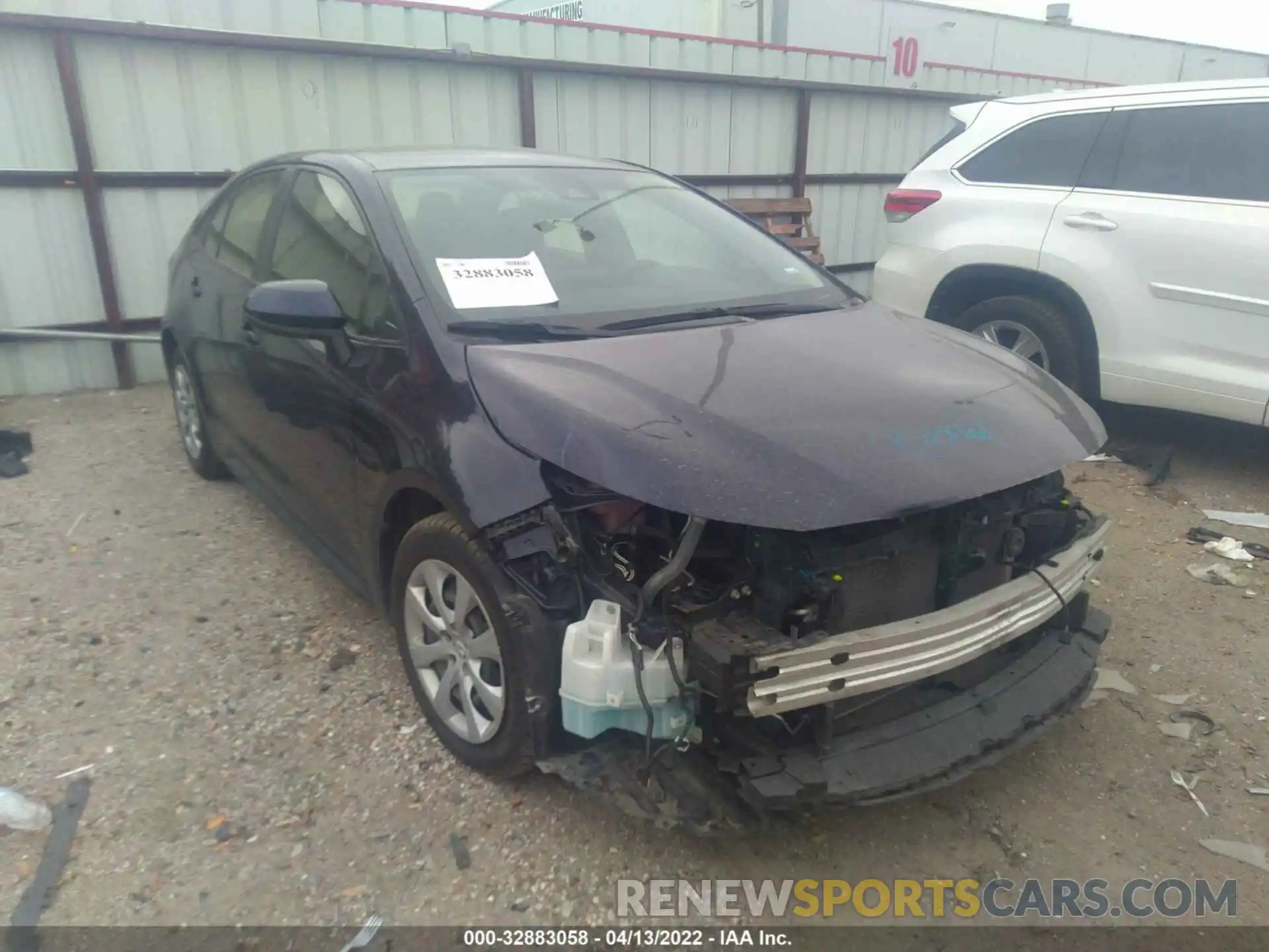 1 Photograph of a damaged car JTDEPRAE8LJ046142 TOYOTA COROLLA 2020