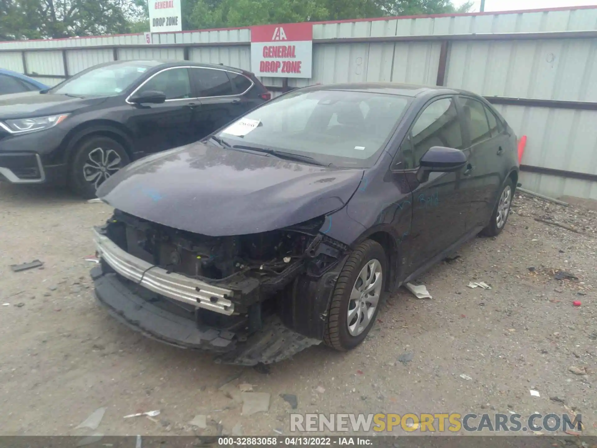 2 Photograph of a damaged car JTDEPRAE8LJ046142 TOYOTA COROLLA 2020