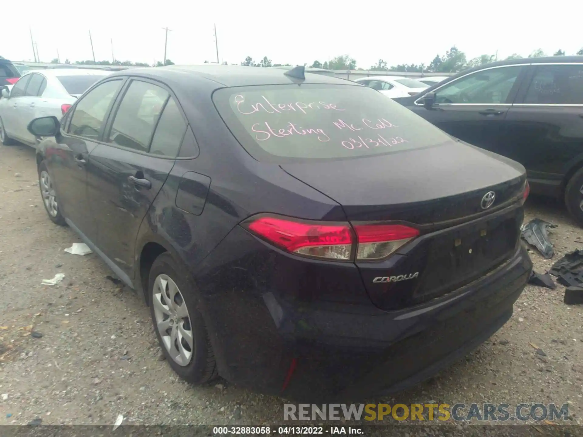 3 Photograph of a damaged car JTDEPRAE8LJ046142 TOYOTA COROLLA 2020