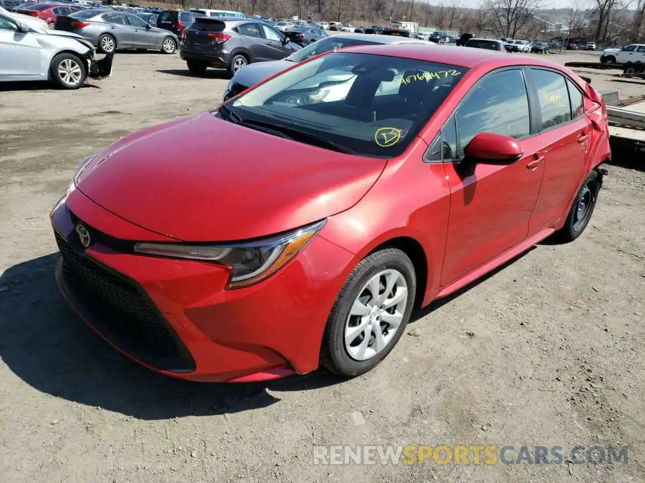 2 Photograph of a damaged car JTDEPRAE8LJ046383 TOYOTA COROLLA 2020