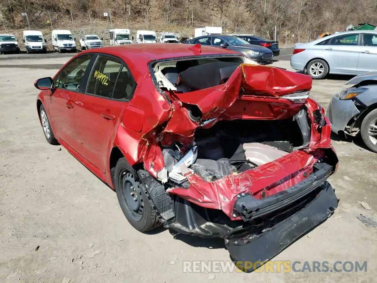 3 Photograph of a damaged car JTDEPRAE8LJ046383 TOYOTA COROLLA 2020