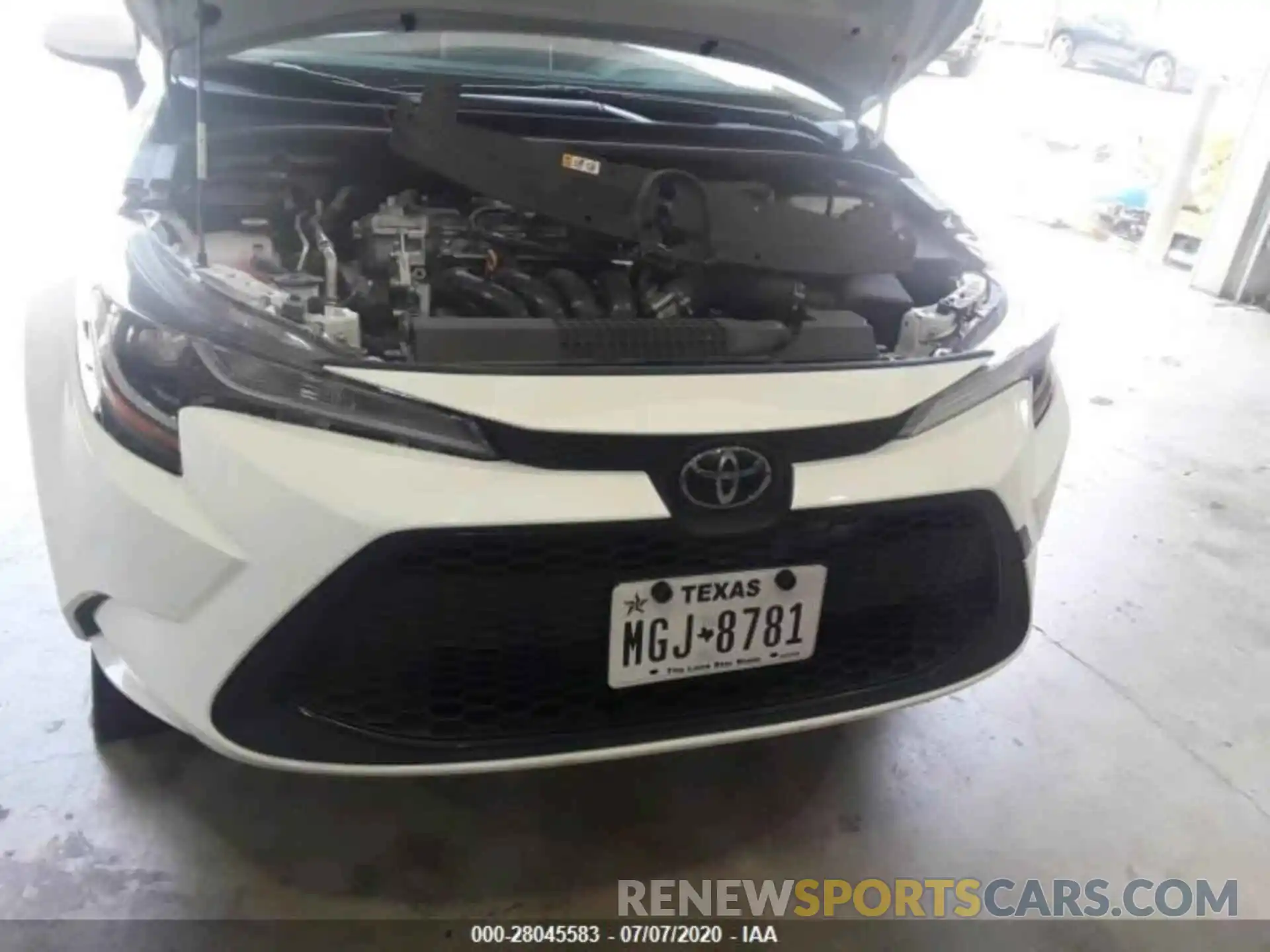 1 Photograph of a damaged car JTDEPRAE8LJ046402 TOYOTA COROLLA 2020