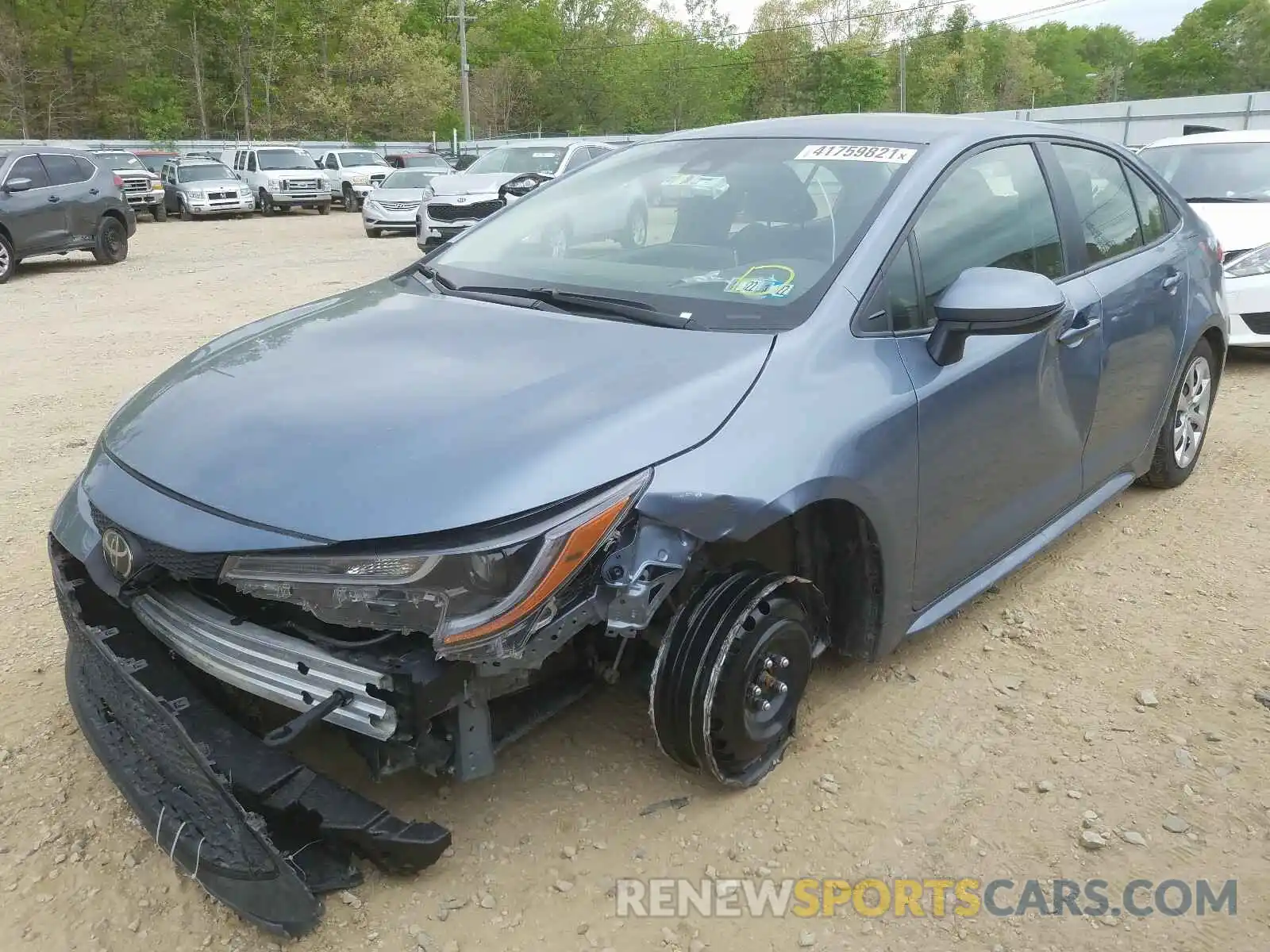 2 Photograph of a damaged car JTDEPRAE8LJ046707 TOYOTA COROLLA 2020