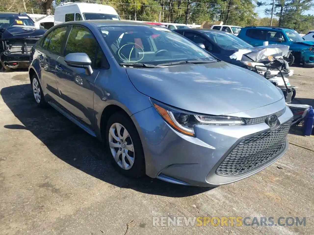 1 Photograph of a damaged car JTDEPRAE8LJ046903 TOYOTA COROLLA 2020