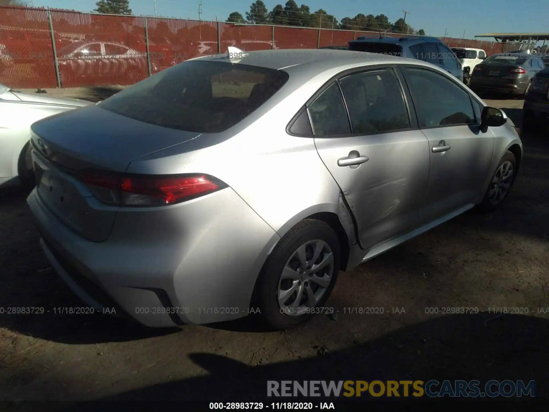 4 Photograph of a damaged car JTDEPRAE8LJ047064 TOYOTA COROLLA 2020