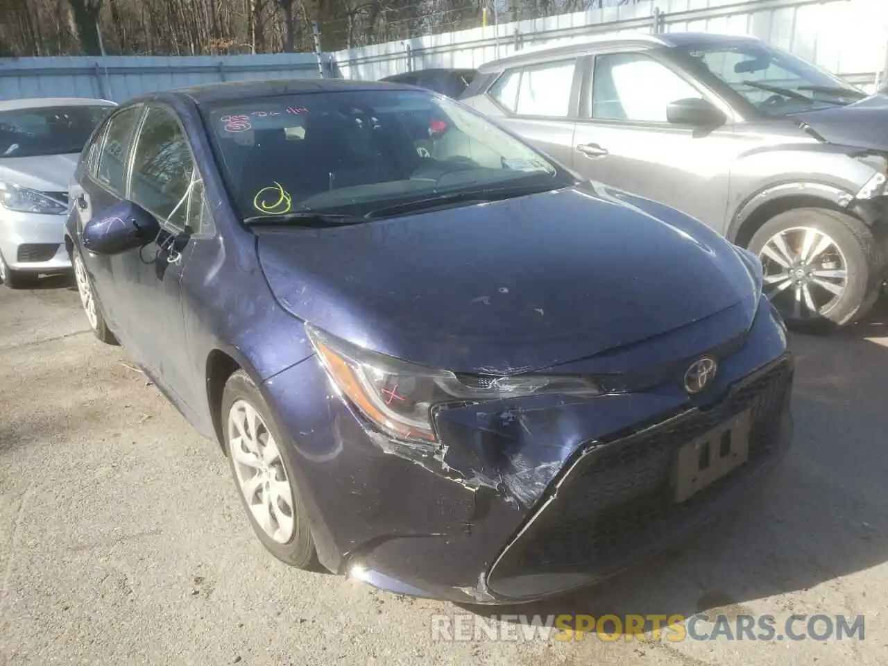 1 Photograph of a damaged car JTDEPRAE8LJ047226 TOYOTA COROLLA 2020