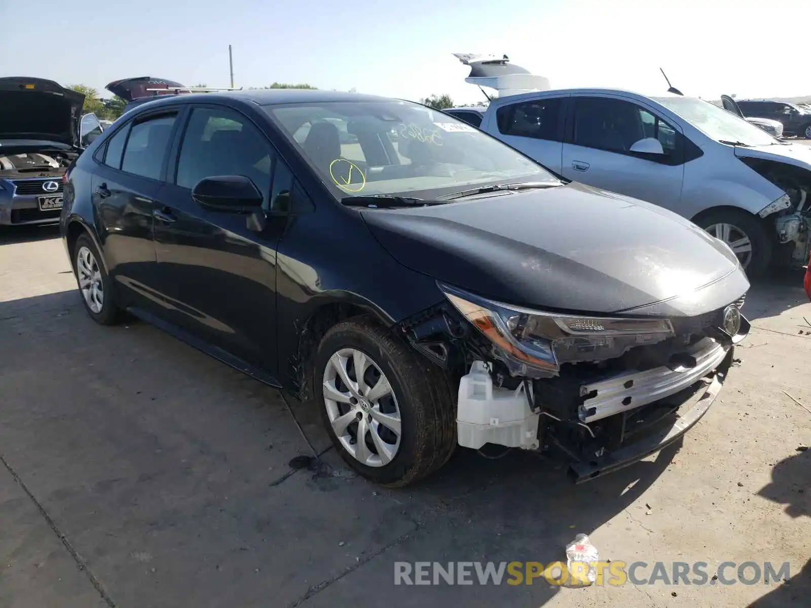 1 Photograph of a damaged car JTDEPRAE8LJ047243 TOYOTA COROLLA 2020