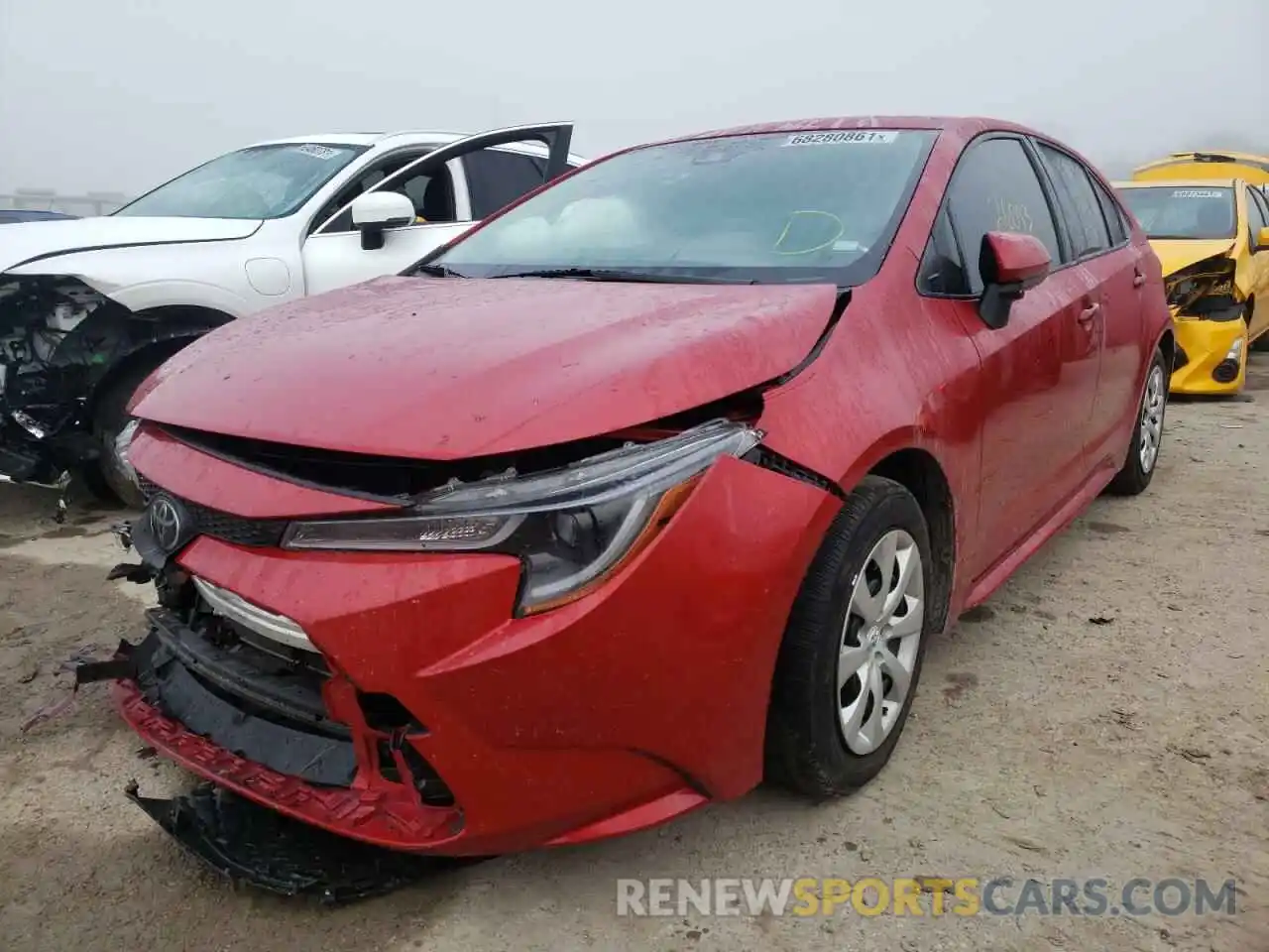 2 Photograph of a damaged car JTDEPRAE8LJ048022 TOYOTA COROLLA 2020