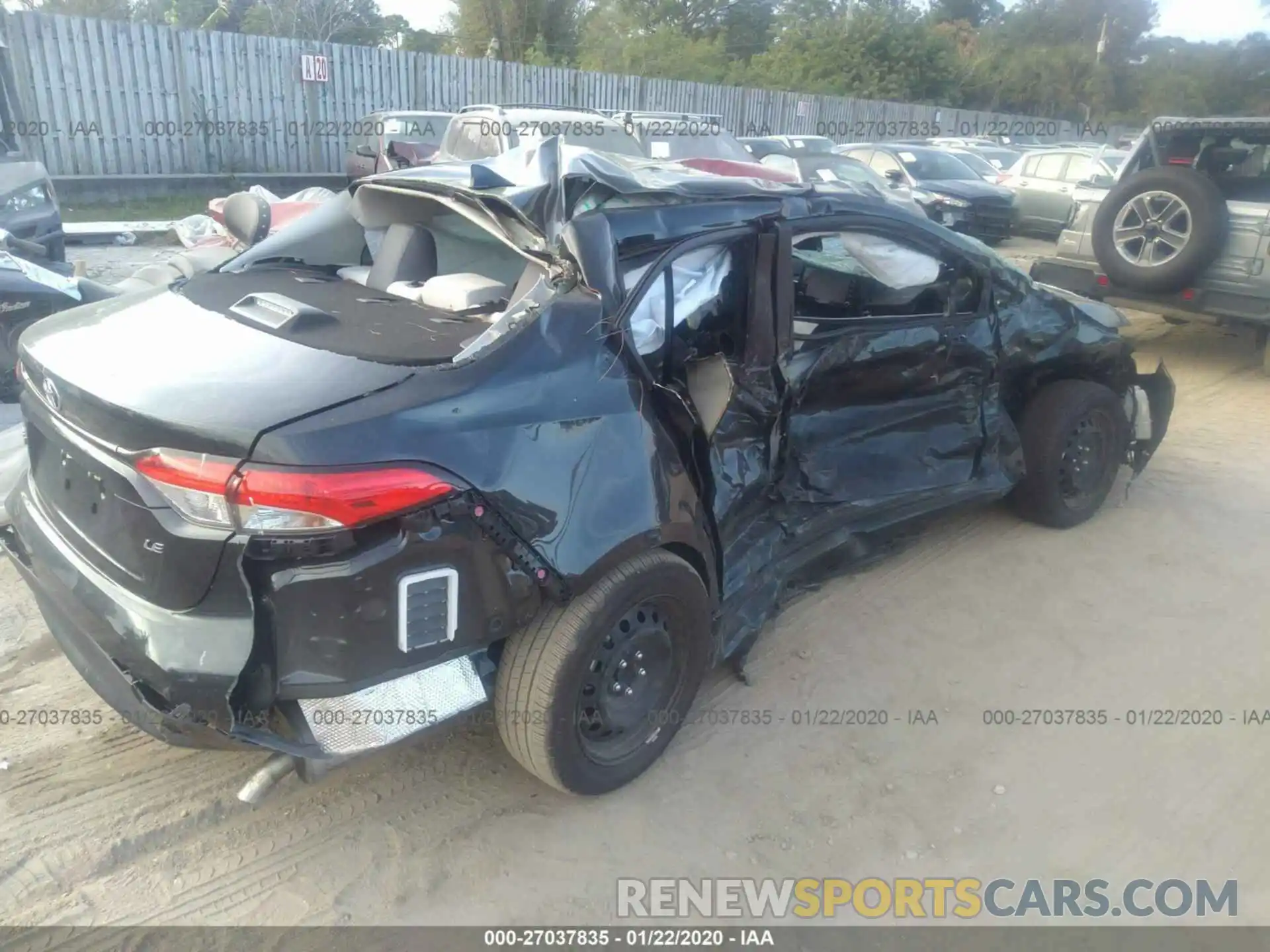 4 Photograph of a damaged car JTDEPRAE8LJ048053 TOYOTA COROLLA 2020