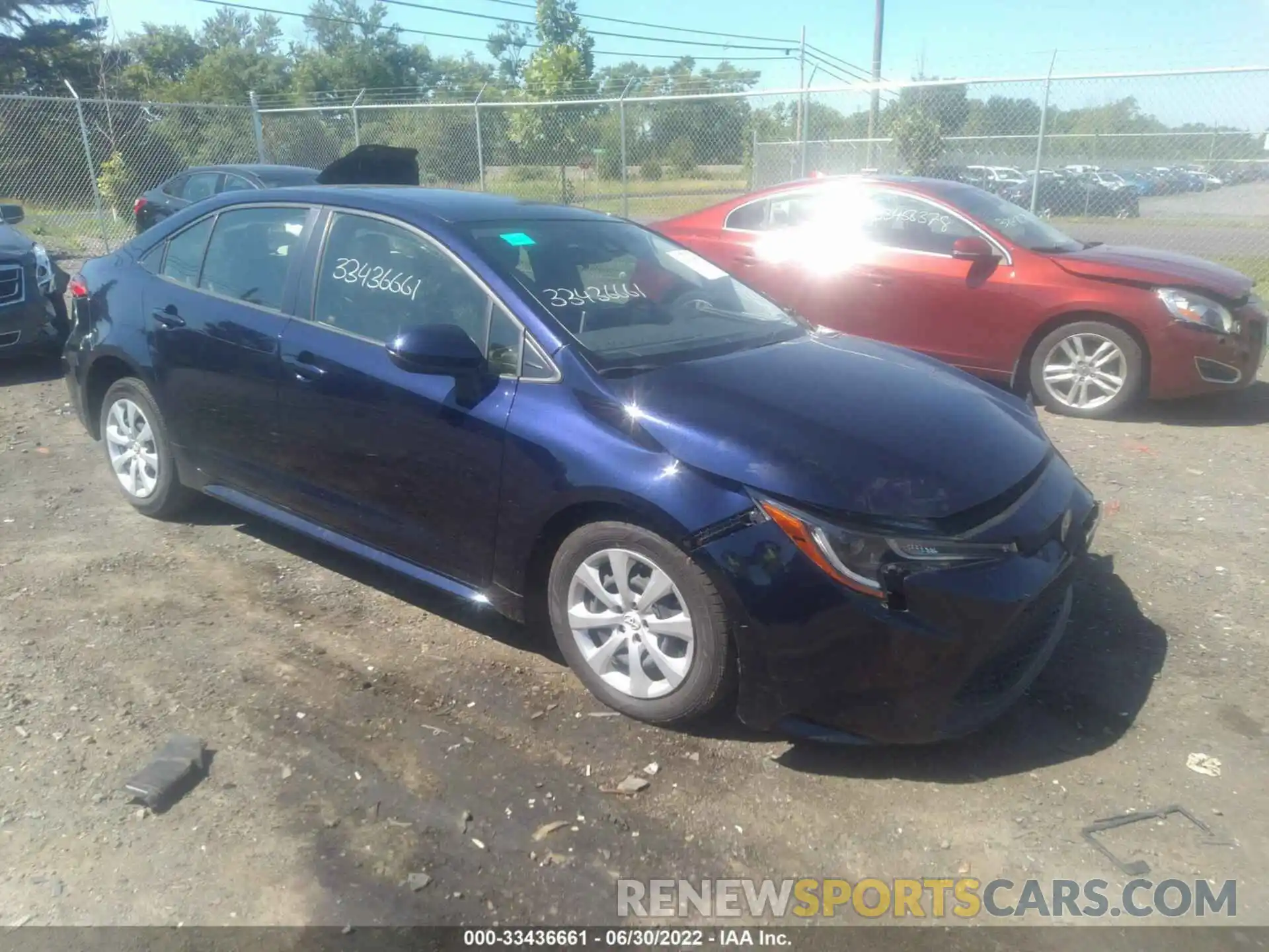 1 Photograph of a damaged car JTDEPRAE8LJ048411 TOYOTA COROLLA 2020