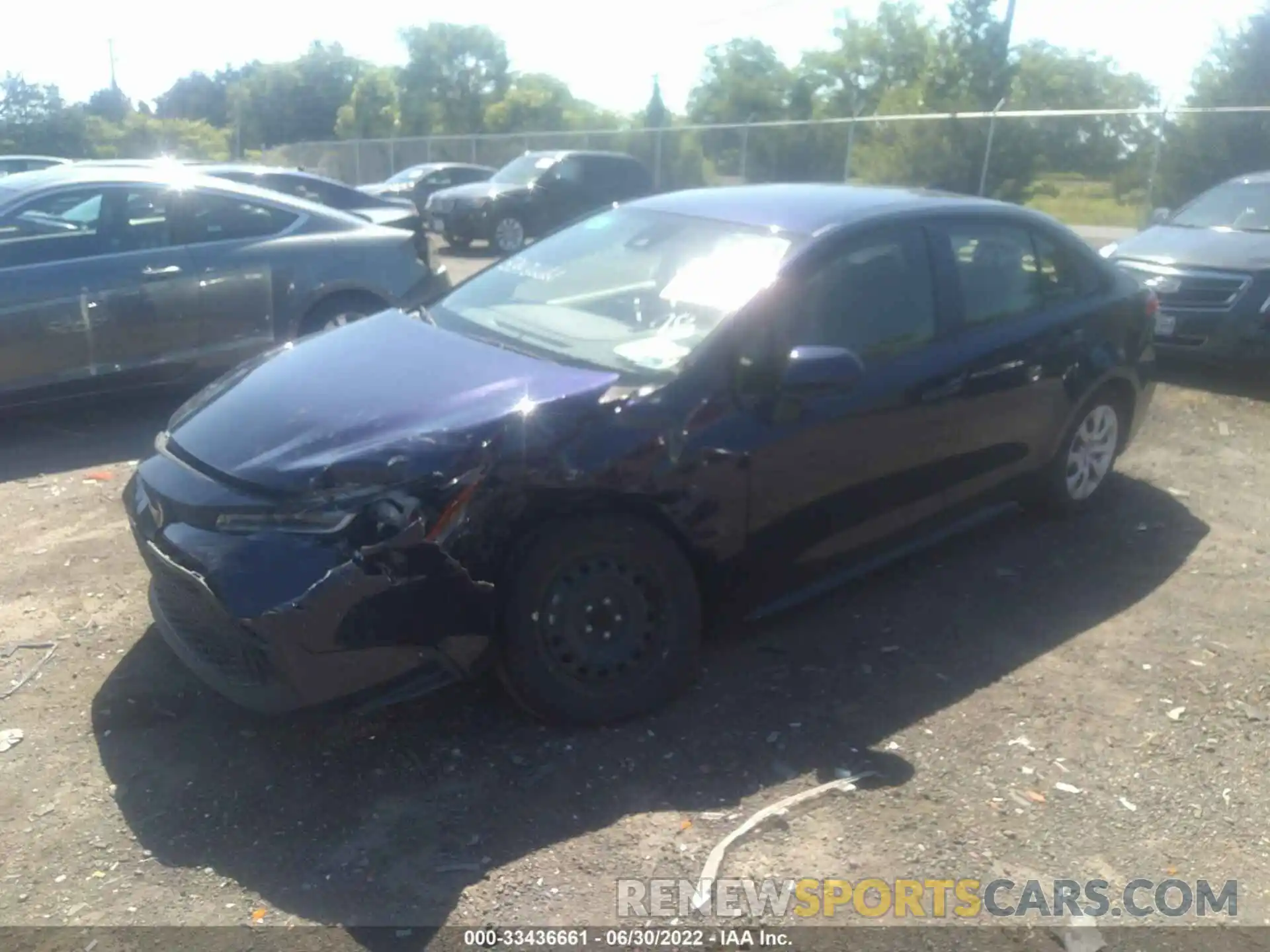 2 Photograph of a damaged car JTDEPRAE8LJ048411 TOYOTA COROLLA 2020