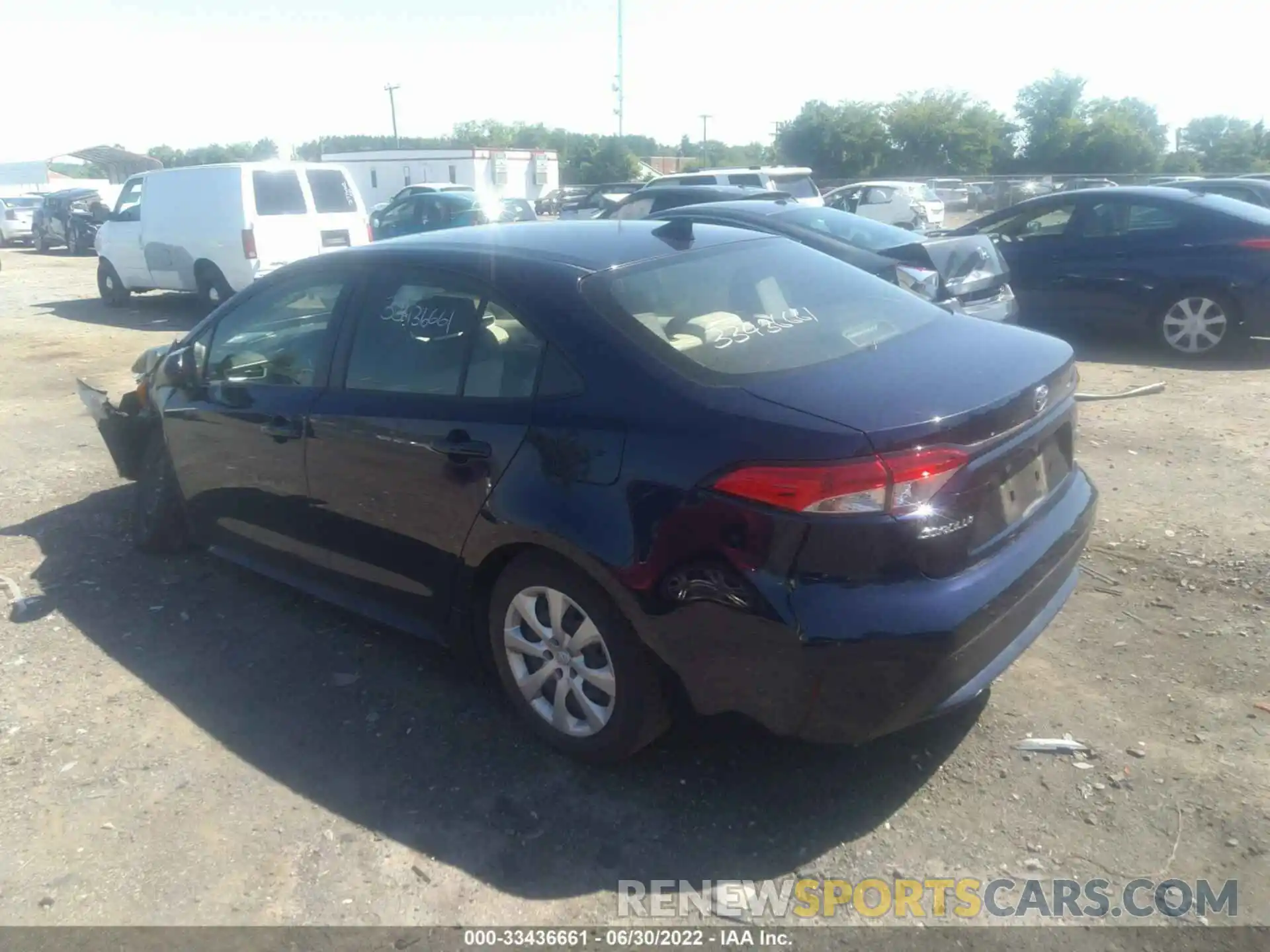 3 Photograph of a damaged car JTDEPRAE8LJ048411 TOYOTA COROLLA 2020