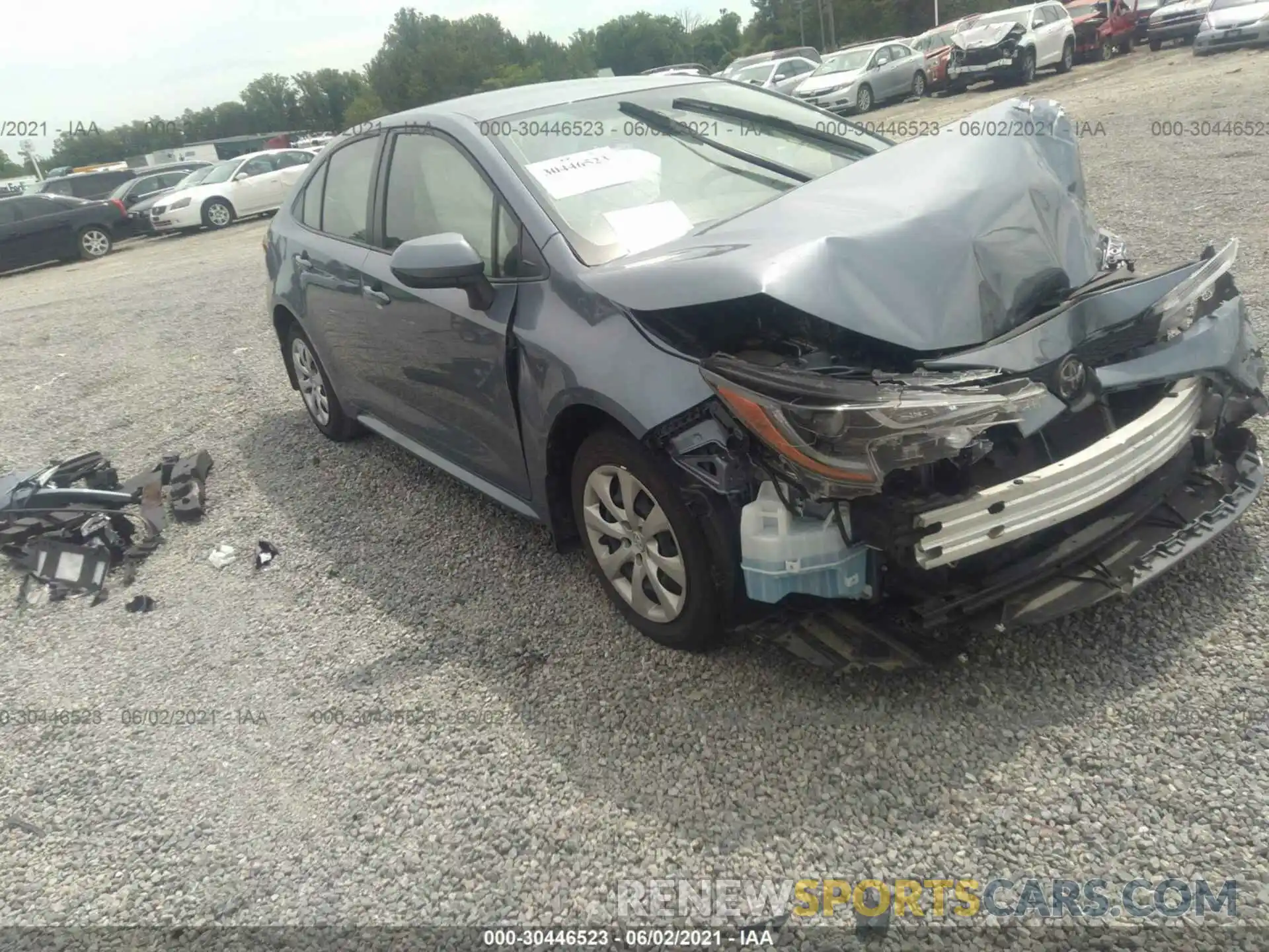 1 Photograph of a damaged car JTDEPRAE8LJ048487 TOYOTA COROLLA 2020