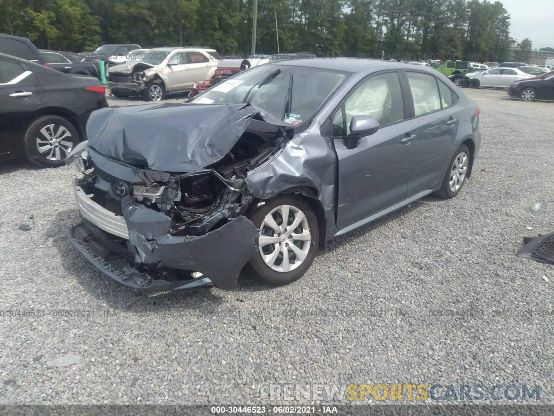 2 Photograph of a damaged car JTDEPRAE8LJ048487 TOYOTA COROLLA 2020