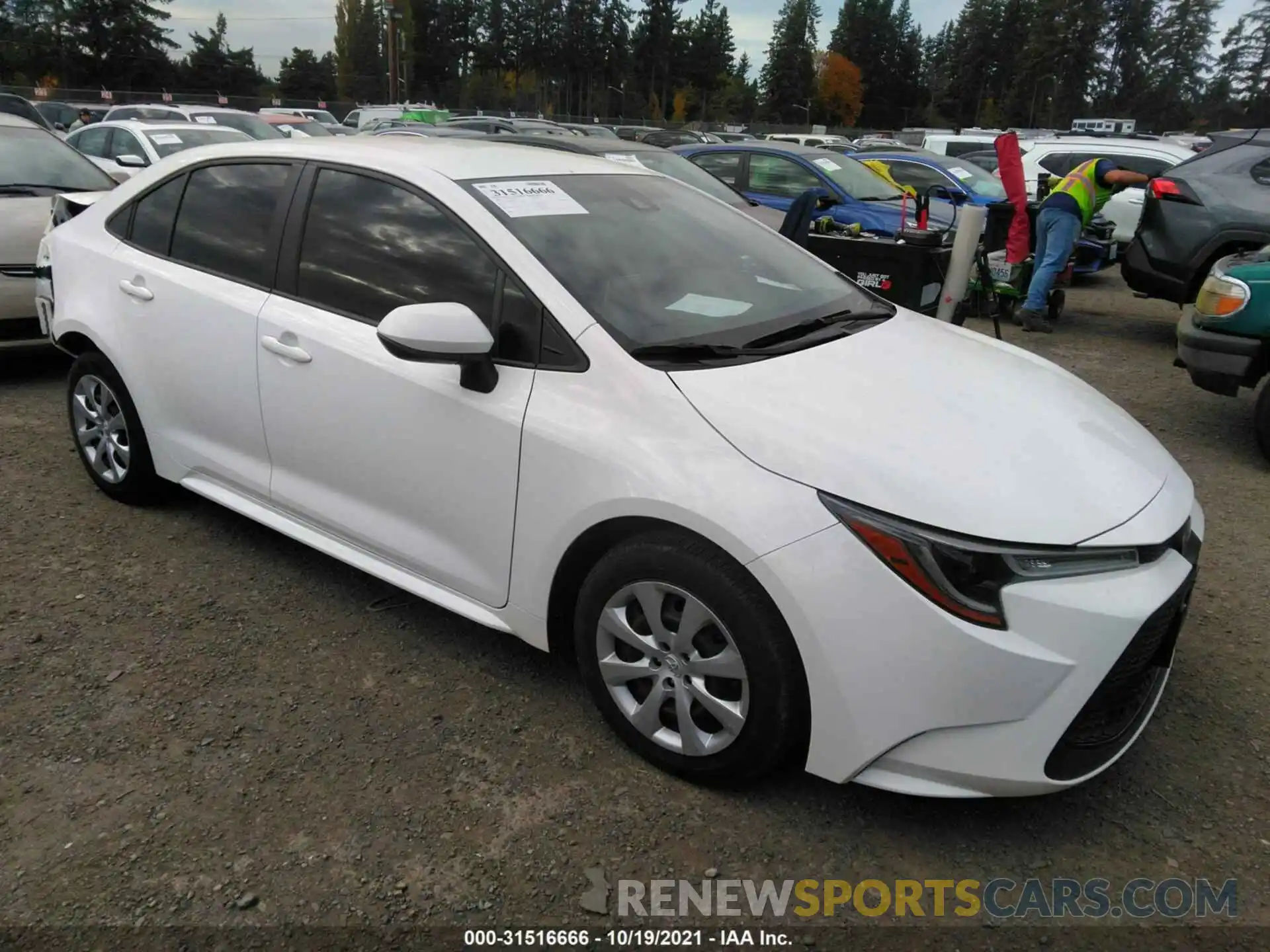 1 Photograph of a damaged car JTDEPRAE8LJ048702 TOYOTA COROLLA 2020