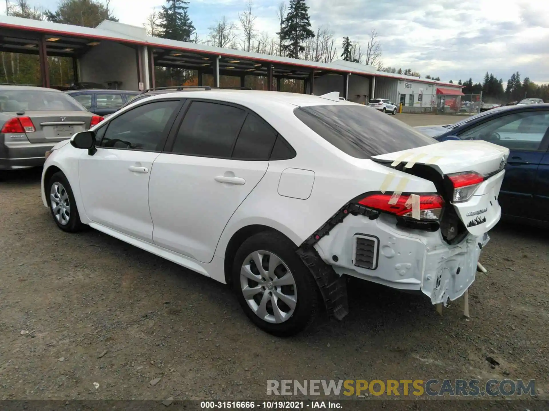 3 Photograph of a damaged car JTDEPRAE8LJ048702 TOYOTA COROLLA 2020