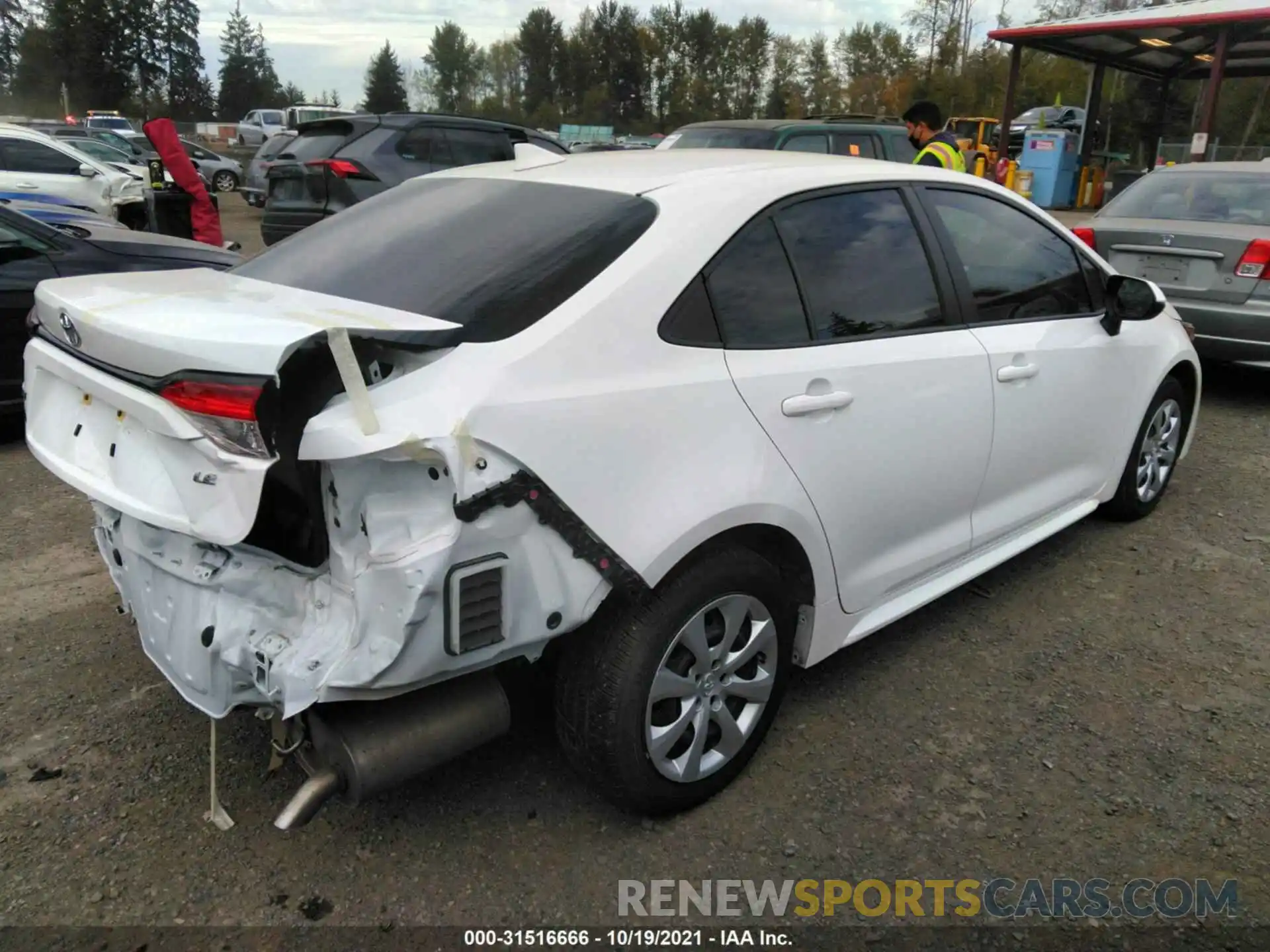 4 Photograph of a damaged car JTDEPRAE8LJ048702 TOYOTA COROLLA 2020