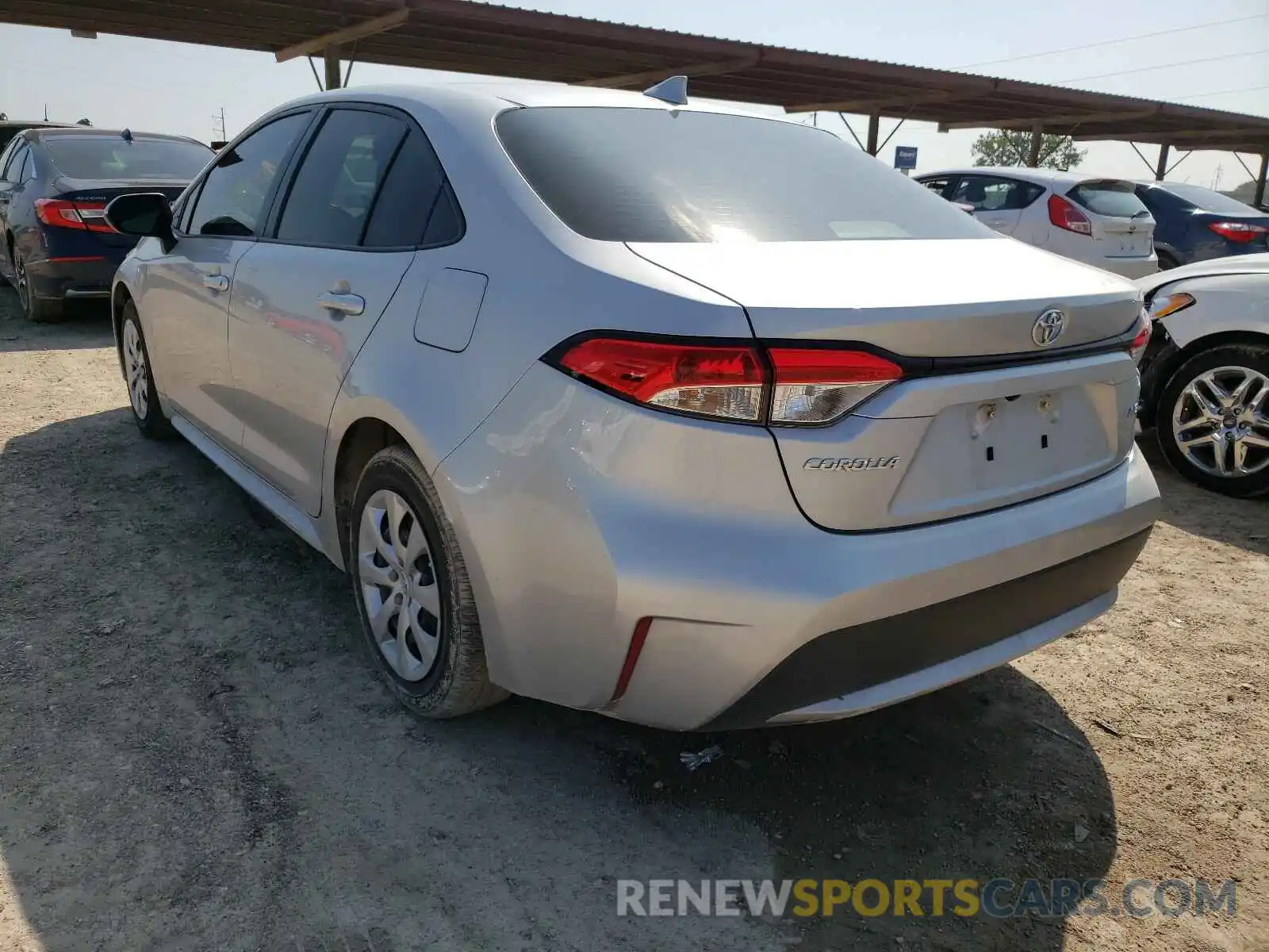 3 Photograph of a damaged car JTDEPRAE8LJ048828 TOYOTA COROLLA 2020