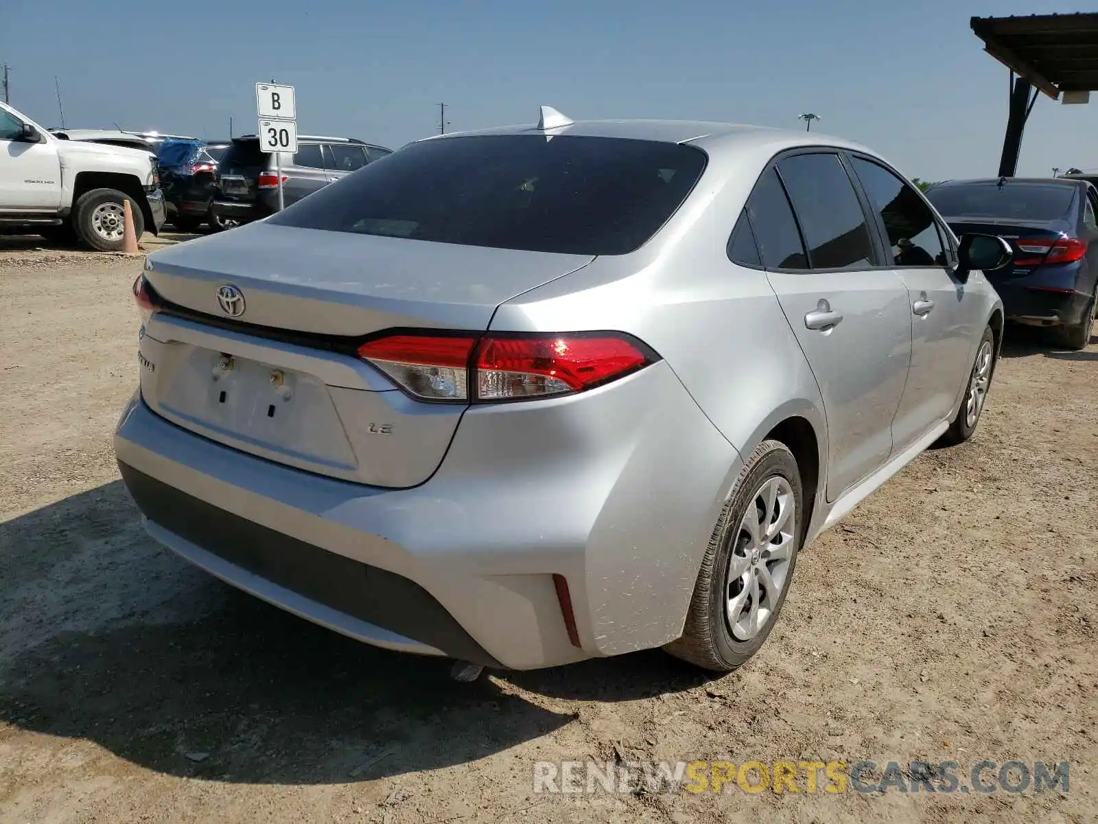 4 Photograph of a damaged car JTDEPRAE8LJ048828 TOYOTA COROLLA 2020