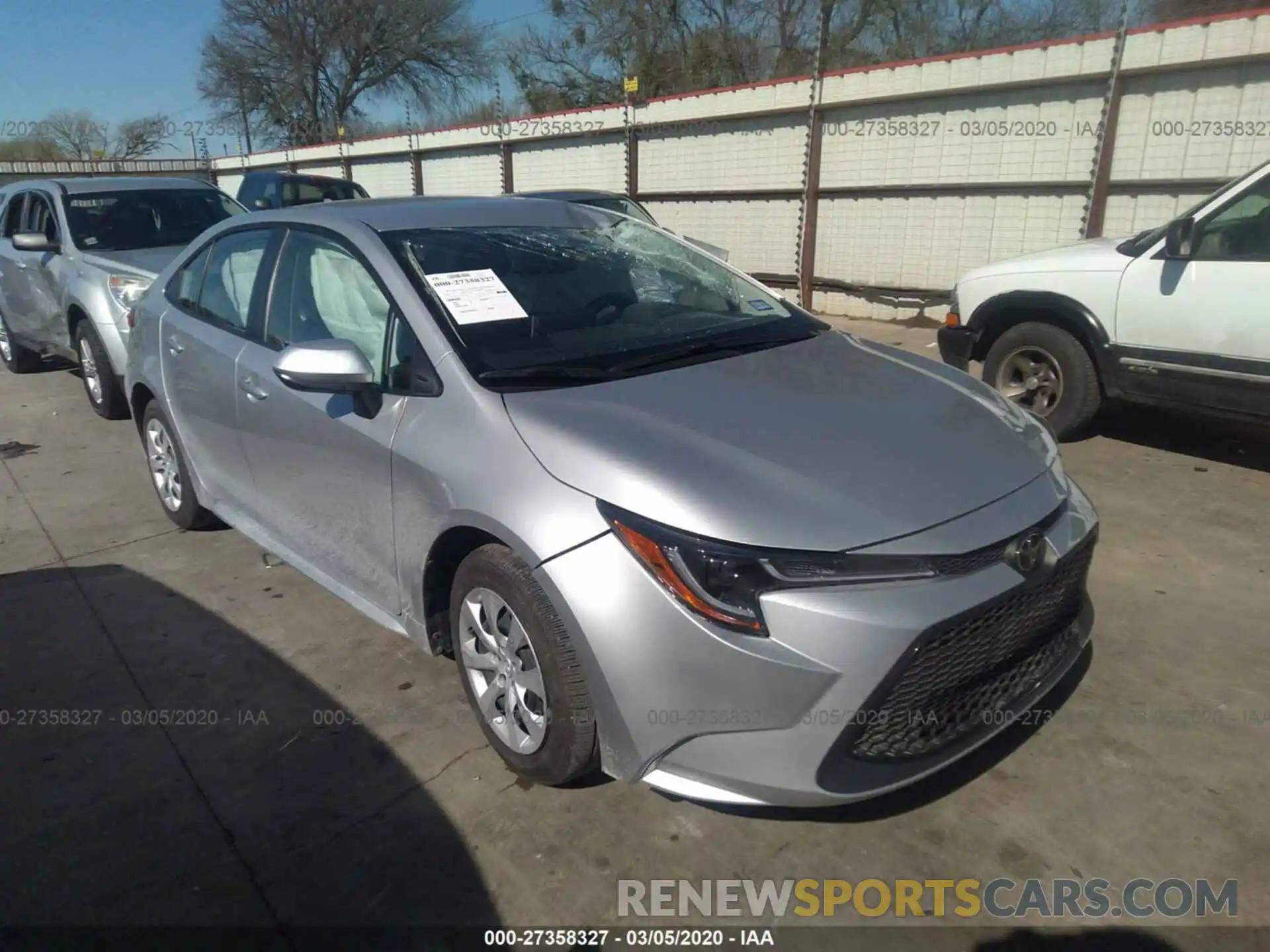 1 Photograph of a damaged car JTDEPRAE8LJ048876 TOYOTA COROLLA 2020