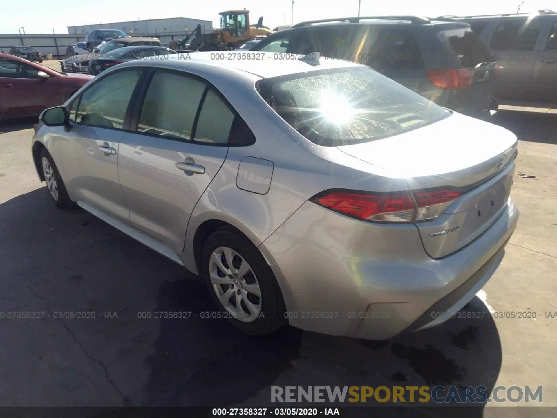 3 Photograph of a damaged car JTDEPRAE8LJ048876 TOYOTA COROLLA 2020