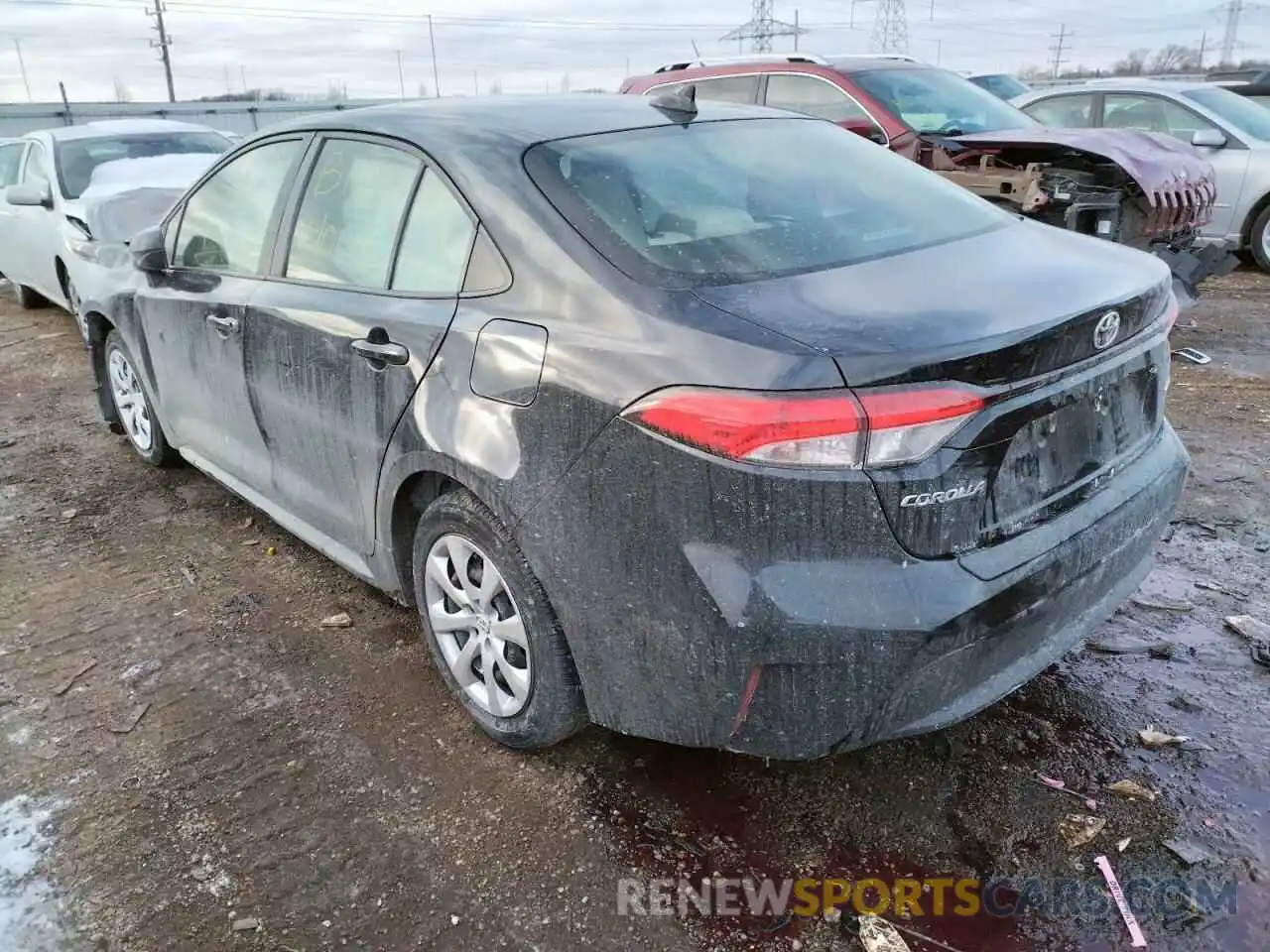 3 Photograph of a damaged car JTDEPRAE8LJ049252 TOYOTA COROLLA 2020