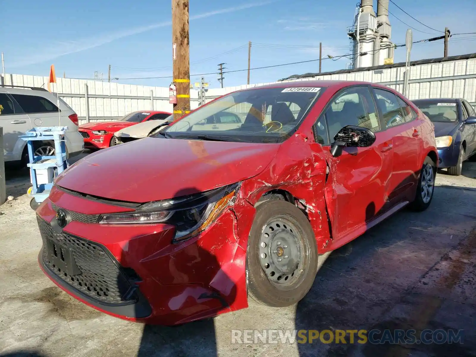 2 Photograph of a damaged car JTDEPRAE8LJ049364 TOYOTA COROLLA 2020