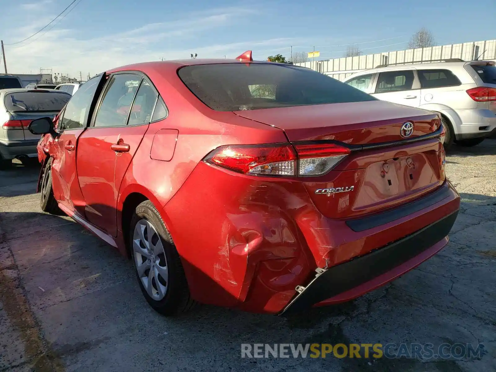 3 Photograph of a damaged car JTDEPRAE8LJ049364 TOYOTA COROLLA 2020