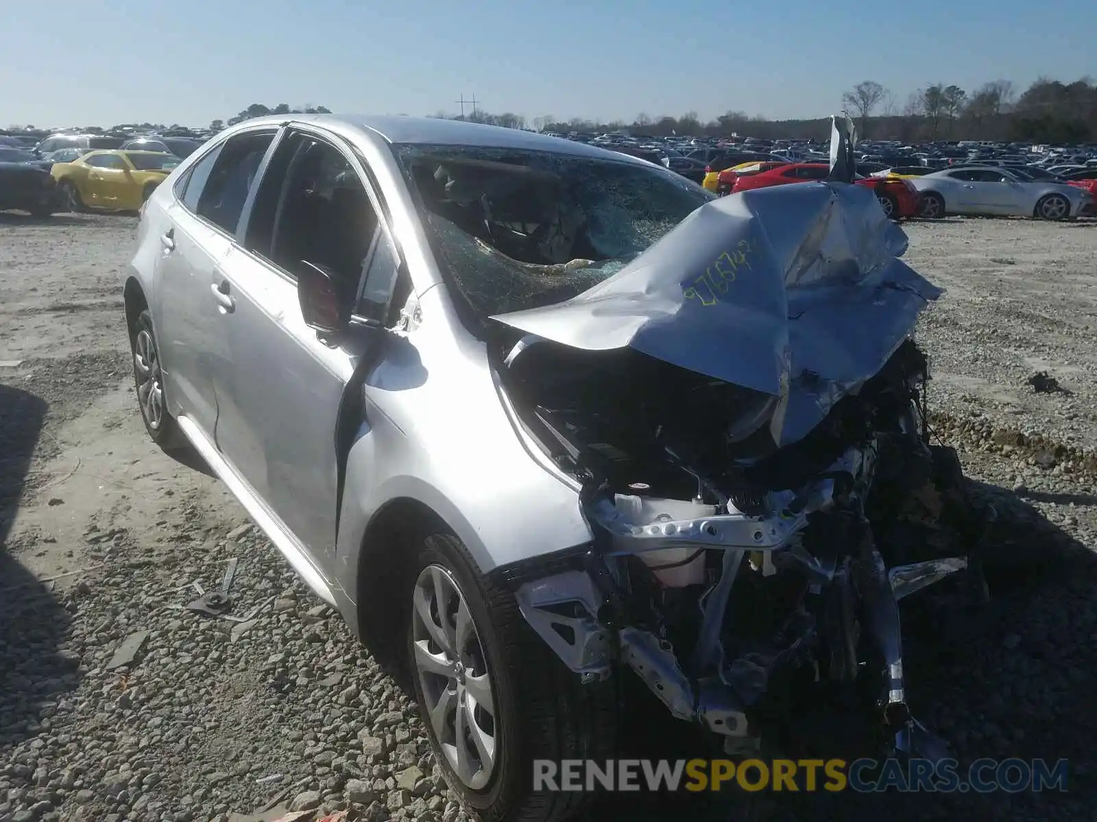 1 Photograph of a damaged car JTDEPRAE8LJ049428 TOYOTA COROLLA 2020