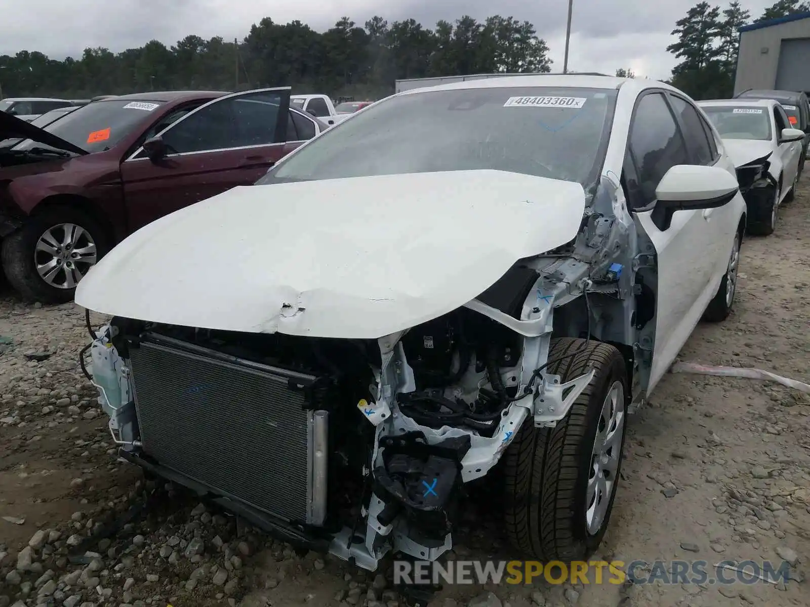 2 Photograph of a damaged car JTDEPRAE8LJ049543 TOYOTA COROLLA 2020