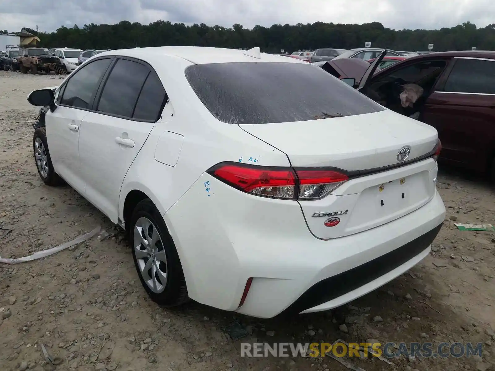 3 Photograph of a damaged car JTDEPRAE8LJ049543 TOYOTA COROLLA 2020